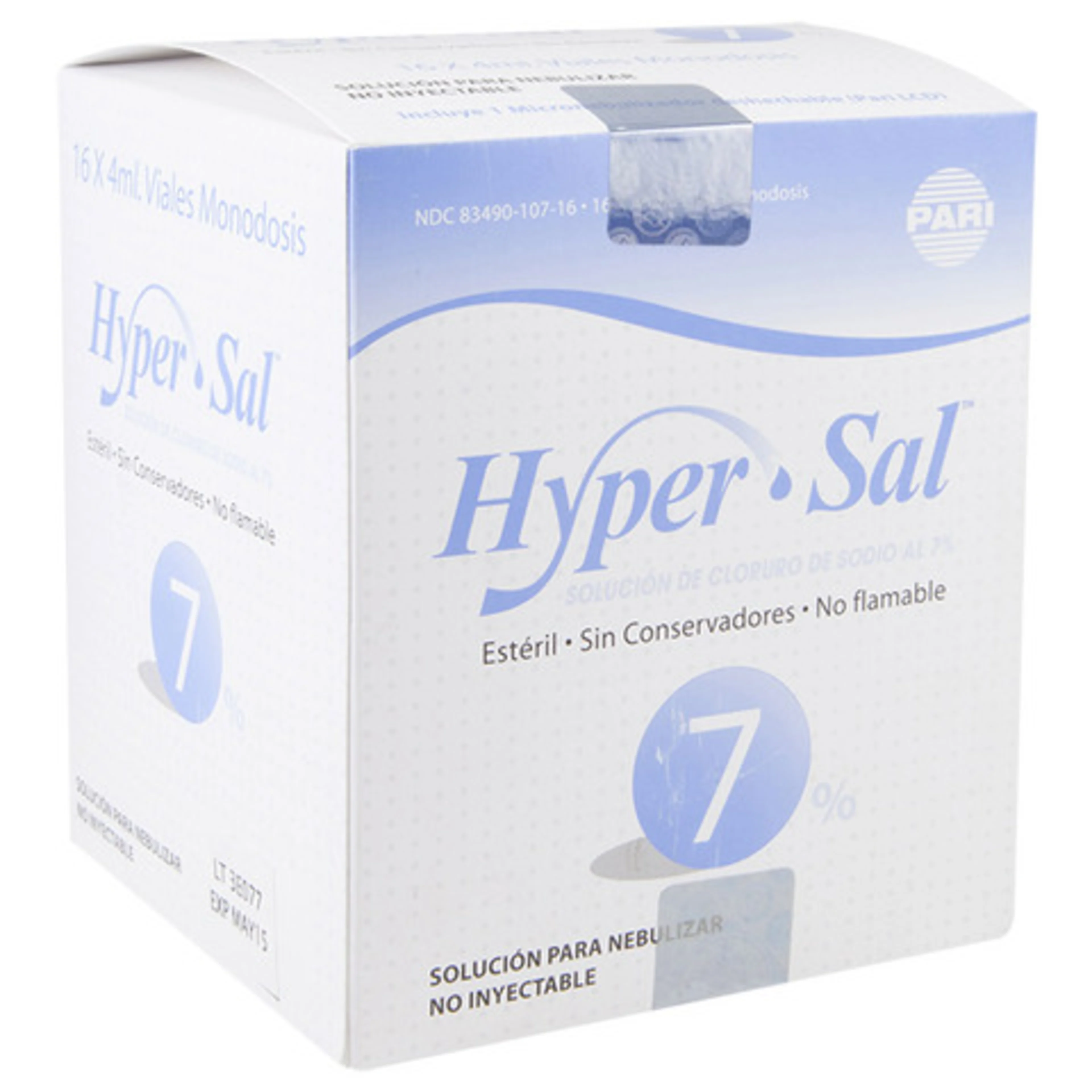 Hyper Sal 7% Solución Para Nebulización Con 16 Ampolletas
