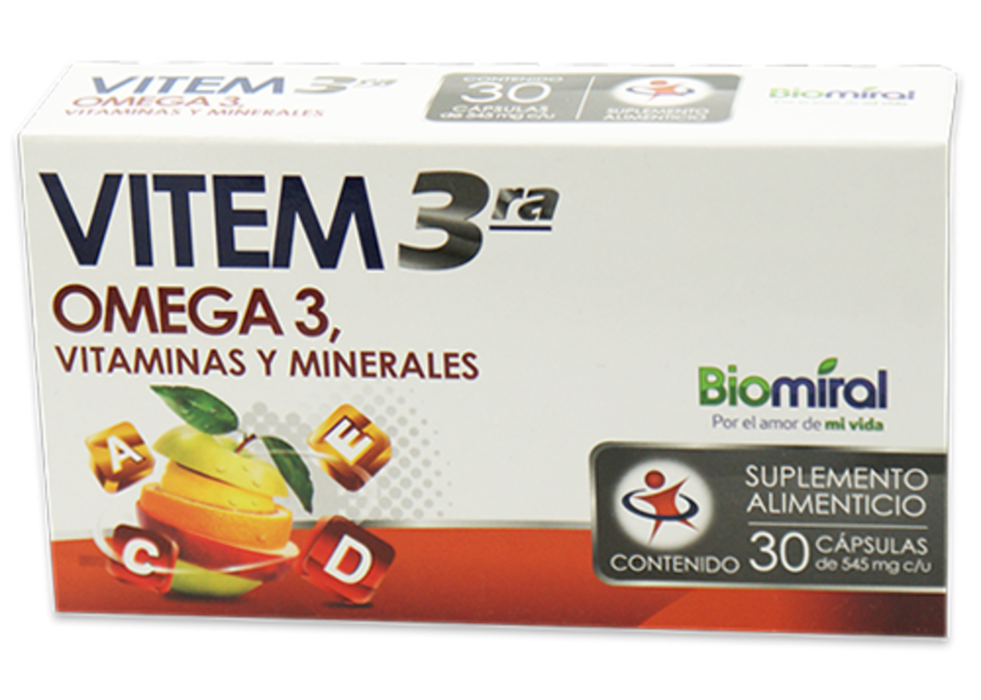 Vitem 3ra con 30 Cápsulas de 545 mg