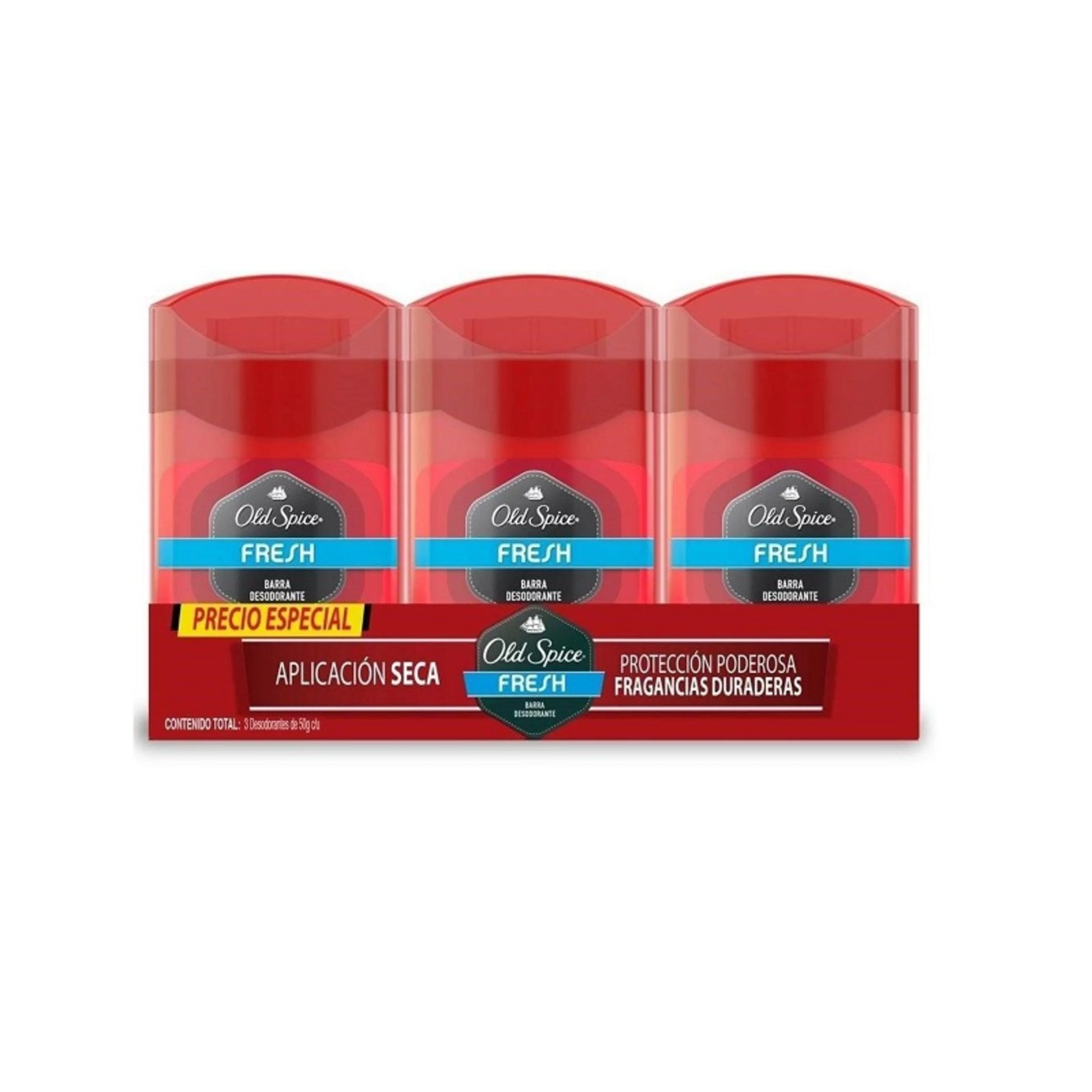 Old Spice Barra Desodorante Con 50 G Pack Con 3