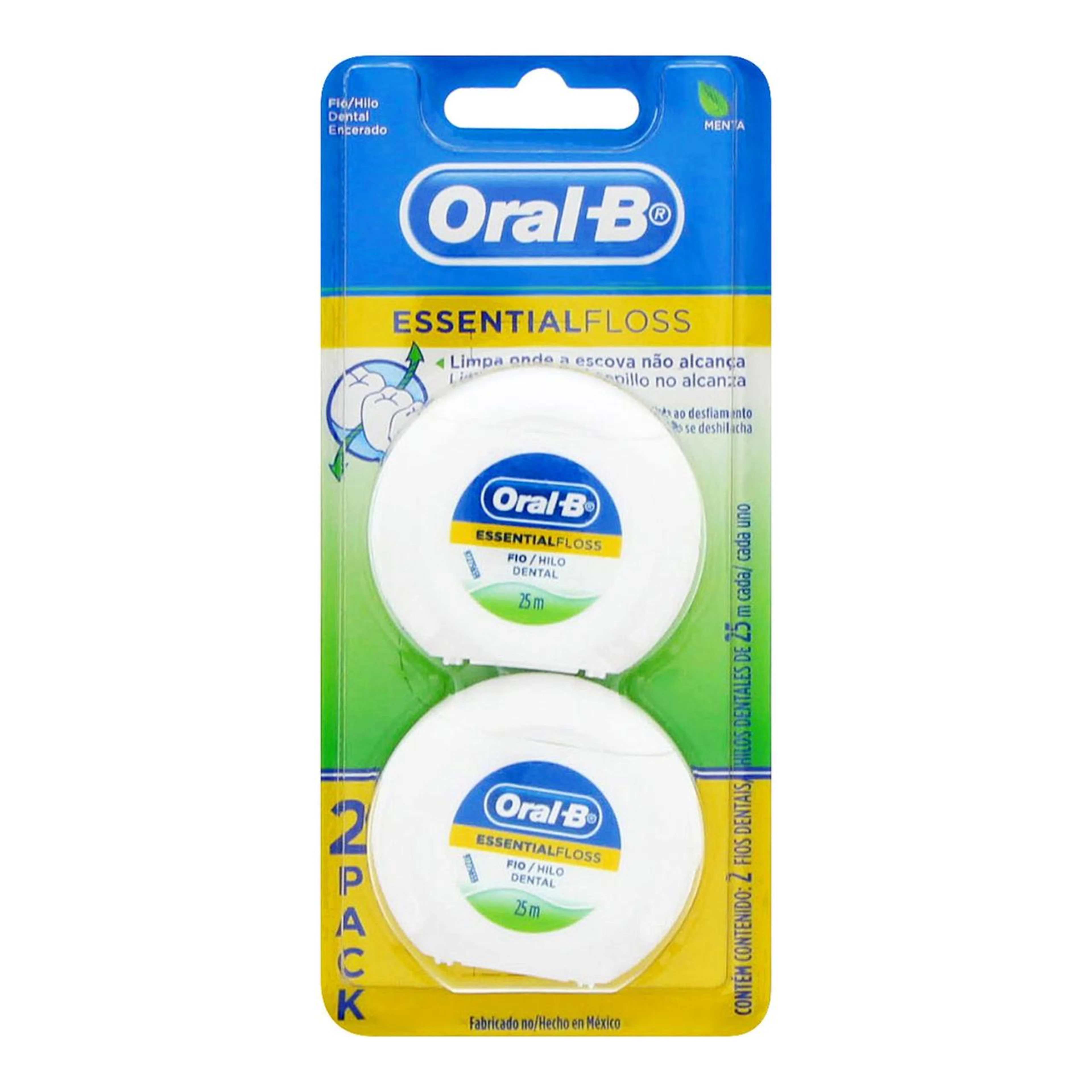 Oral-B Essential Floss Hilo Dental Encerado Con 2 Piezas