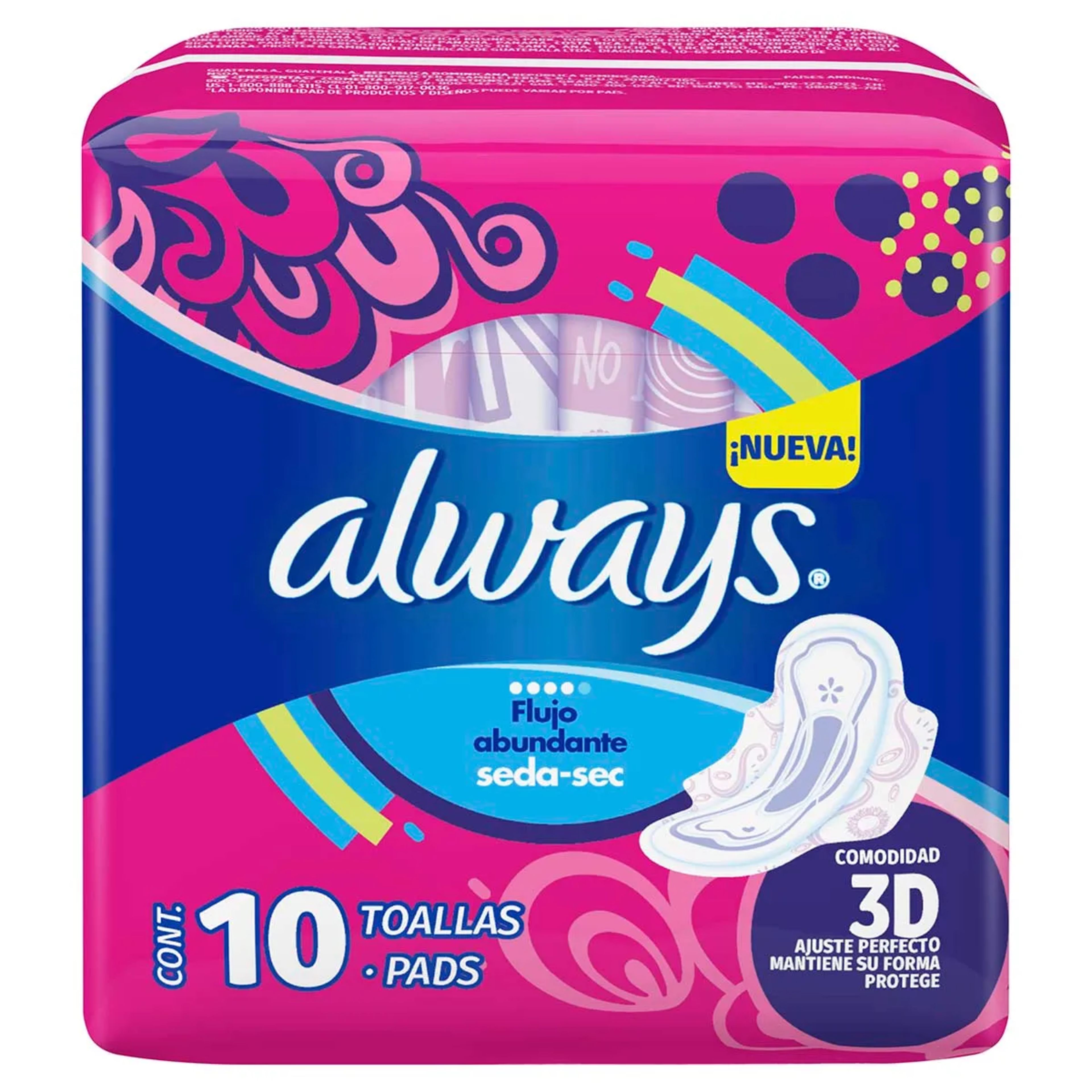 Always Seda Sec Toalla Sanitaria Con Alas 10 Piezas