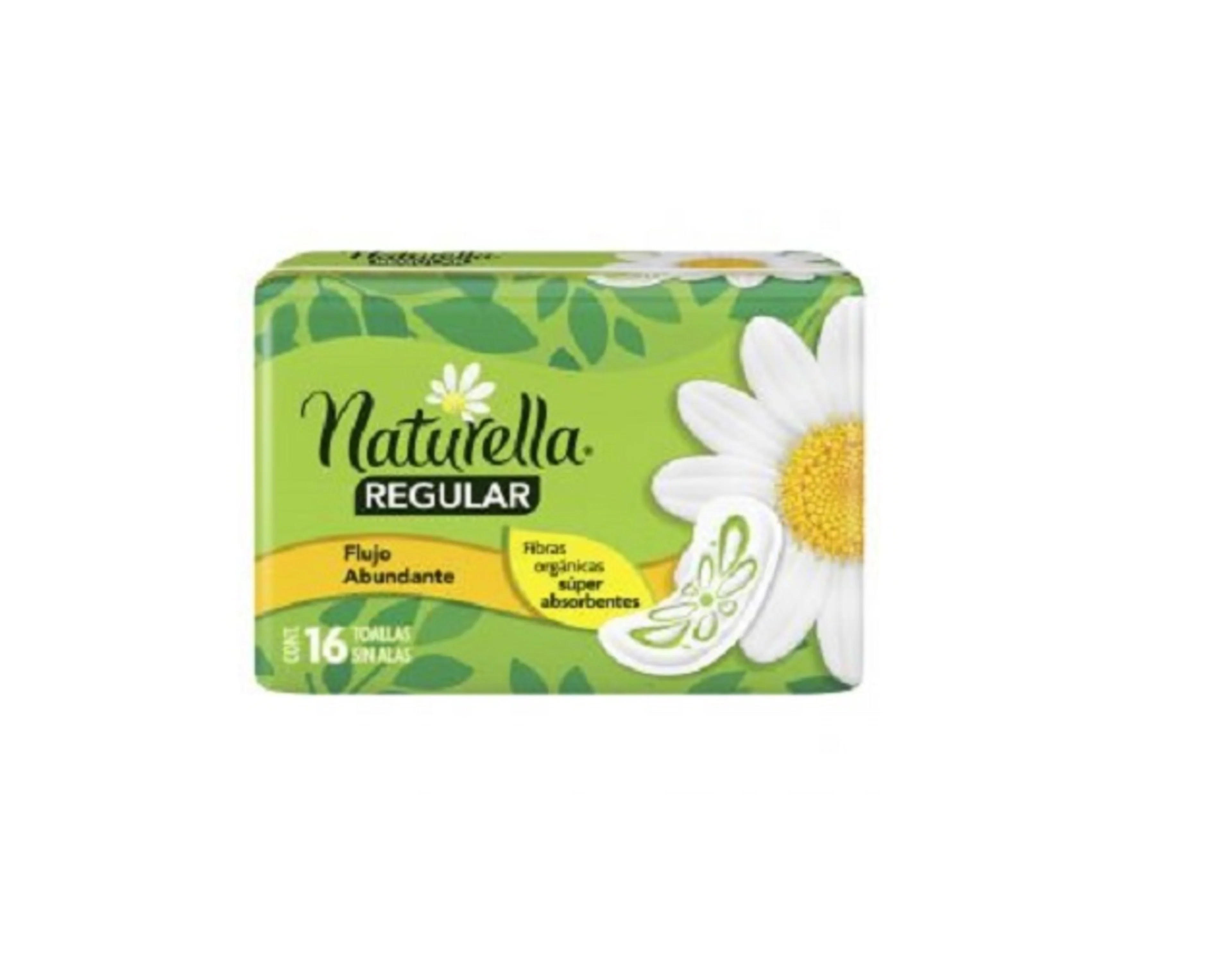 Toallas femeninas naturella día sin alas 16 piezas