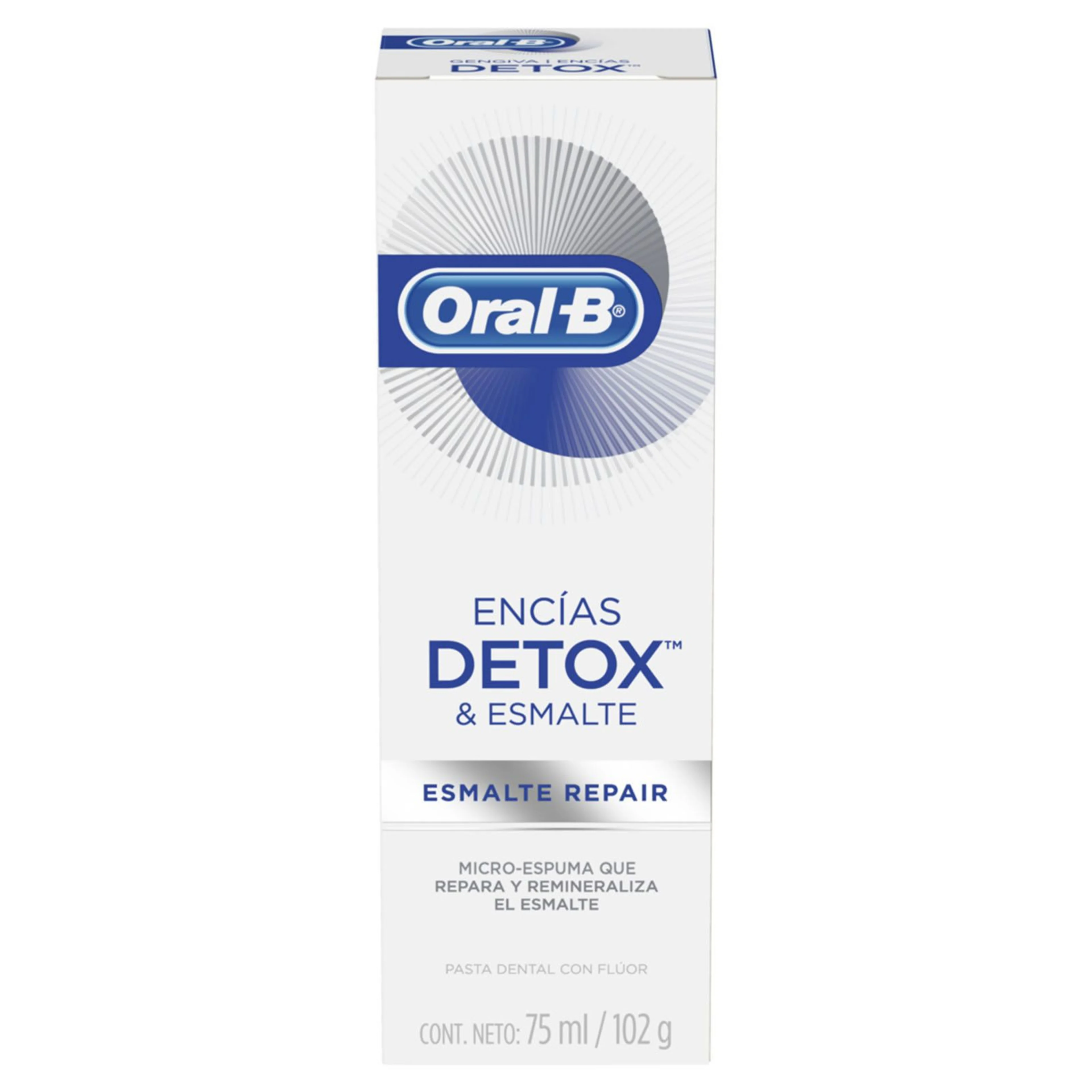 Pasta dental oral b detox esmalte reparador 75 ml