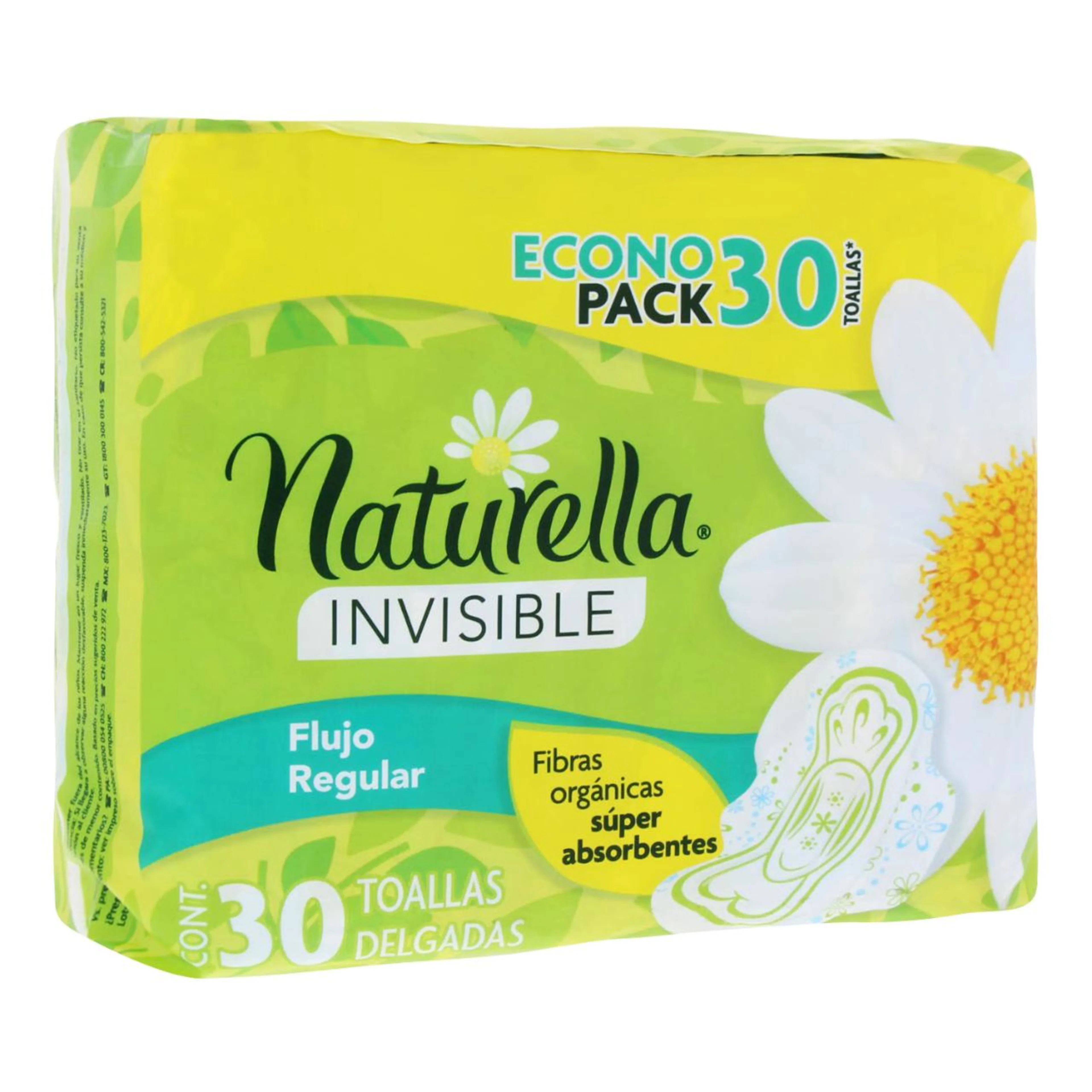 Toalla femenina naturella invisible delgada 30 pzas.