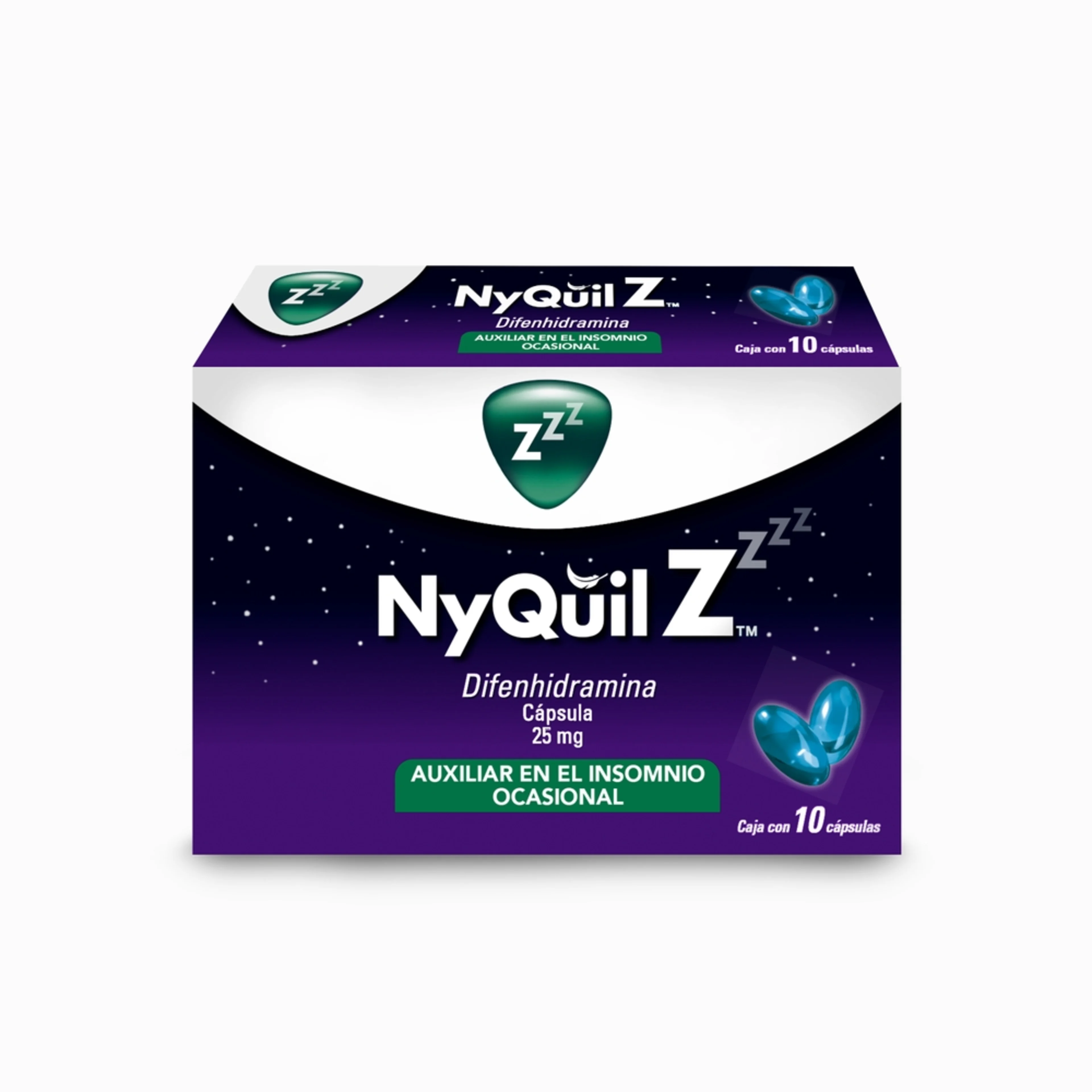 Nyquilz 25 Mg Con 10 Cápsulas
