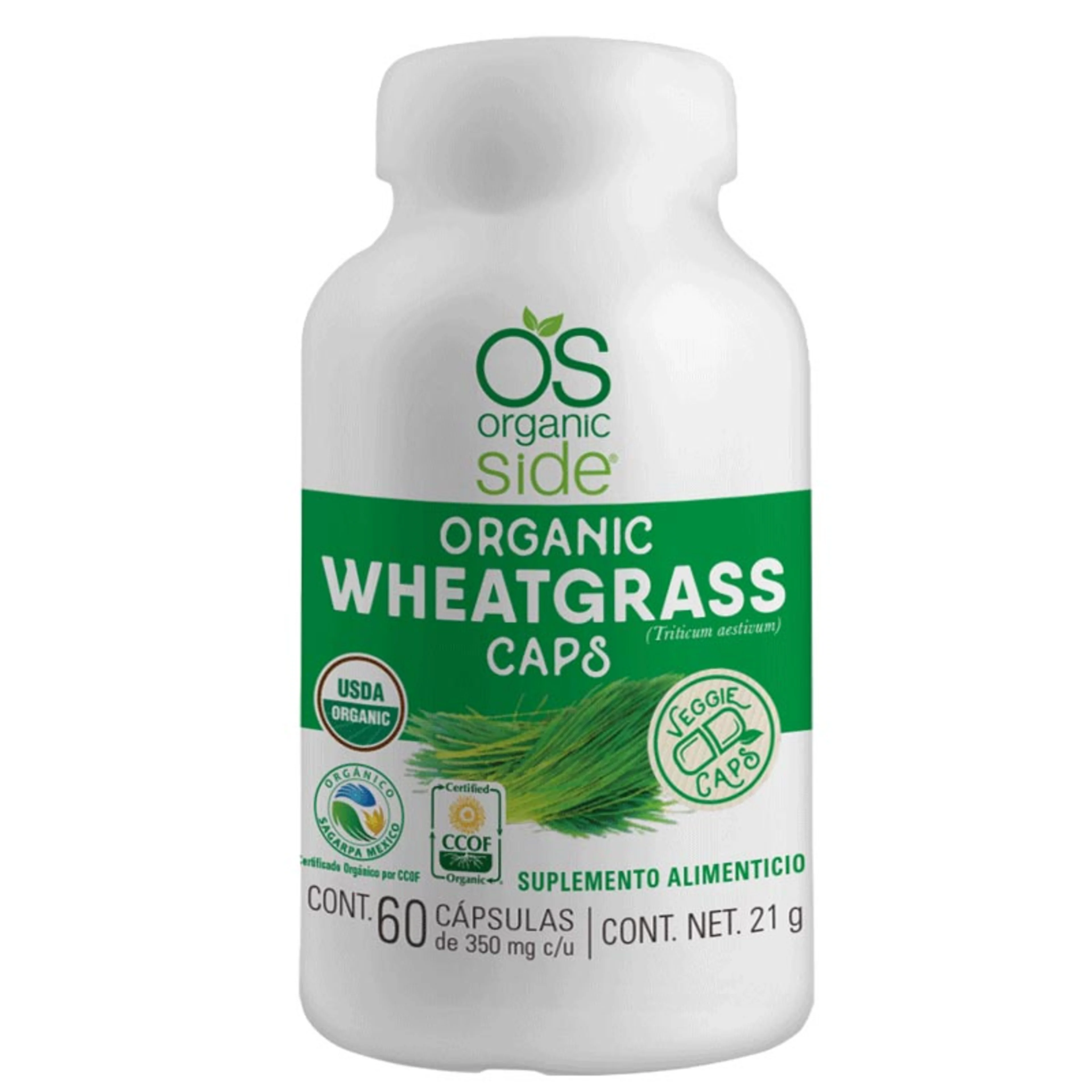 Os organic side wheatgrass 60 cápsulas bote