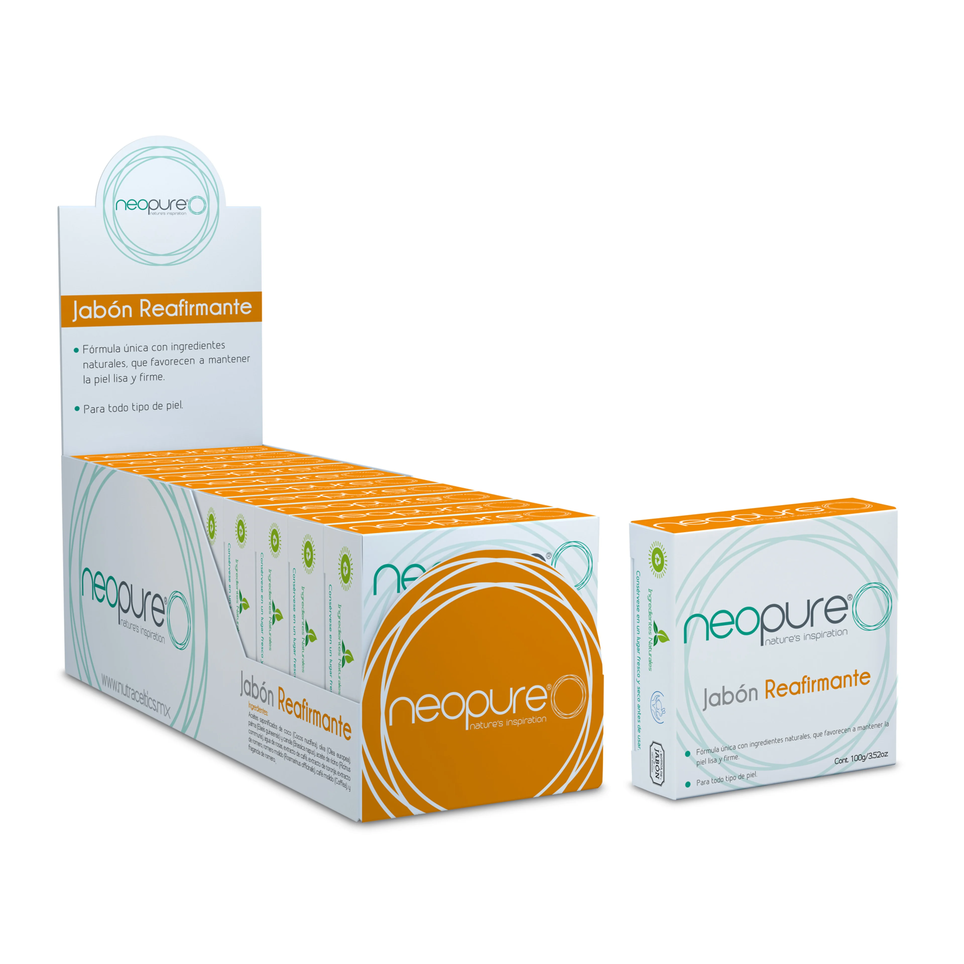 Neopure® Jabón Reafirmante Display Con 10 Barras De 100 G