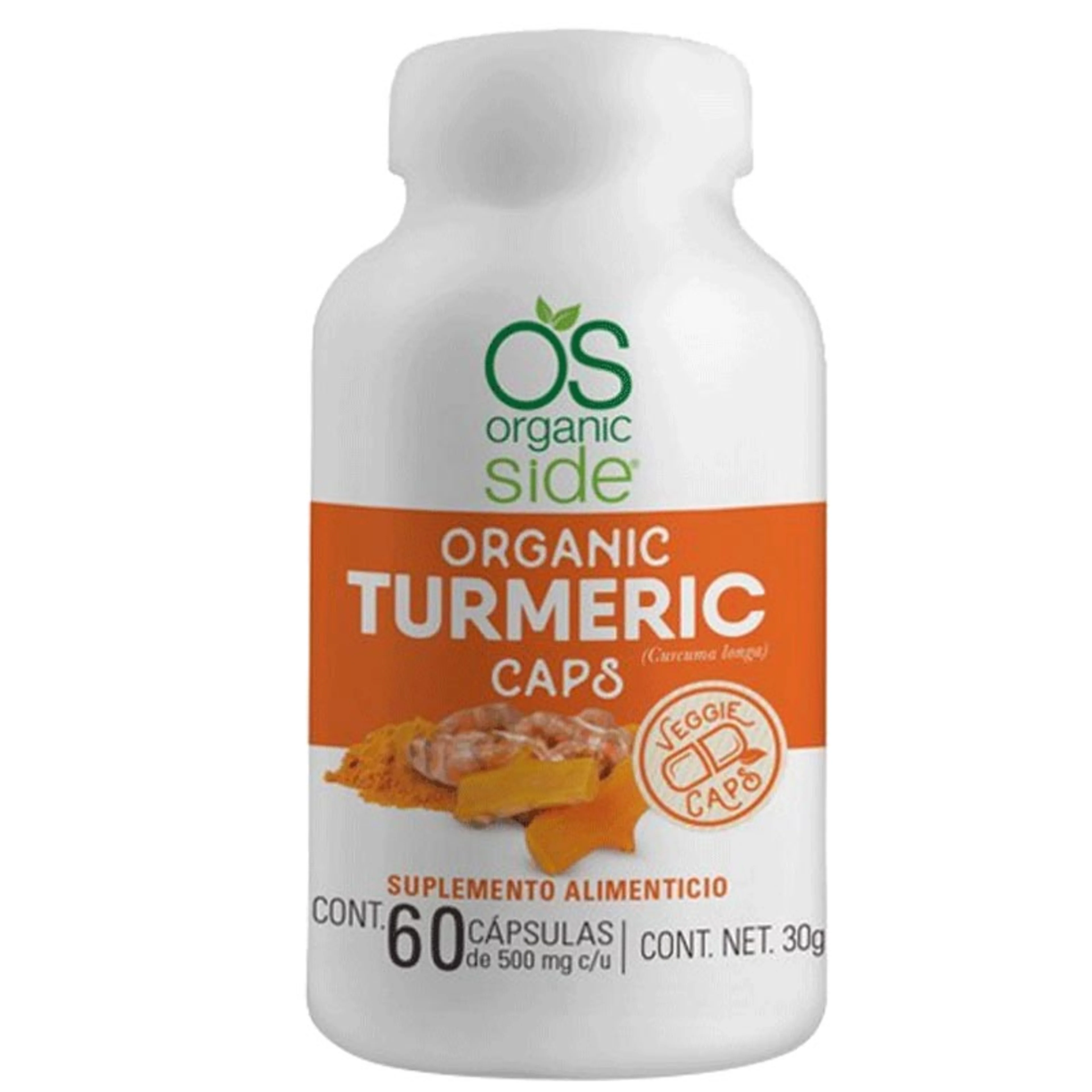 Os organic side cúrcuma 60 cápsulas bote
