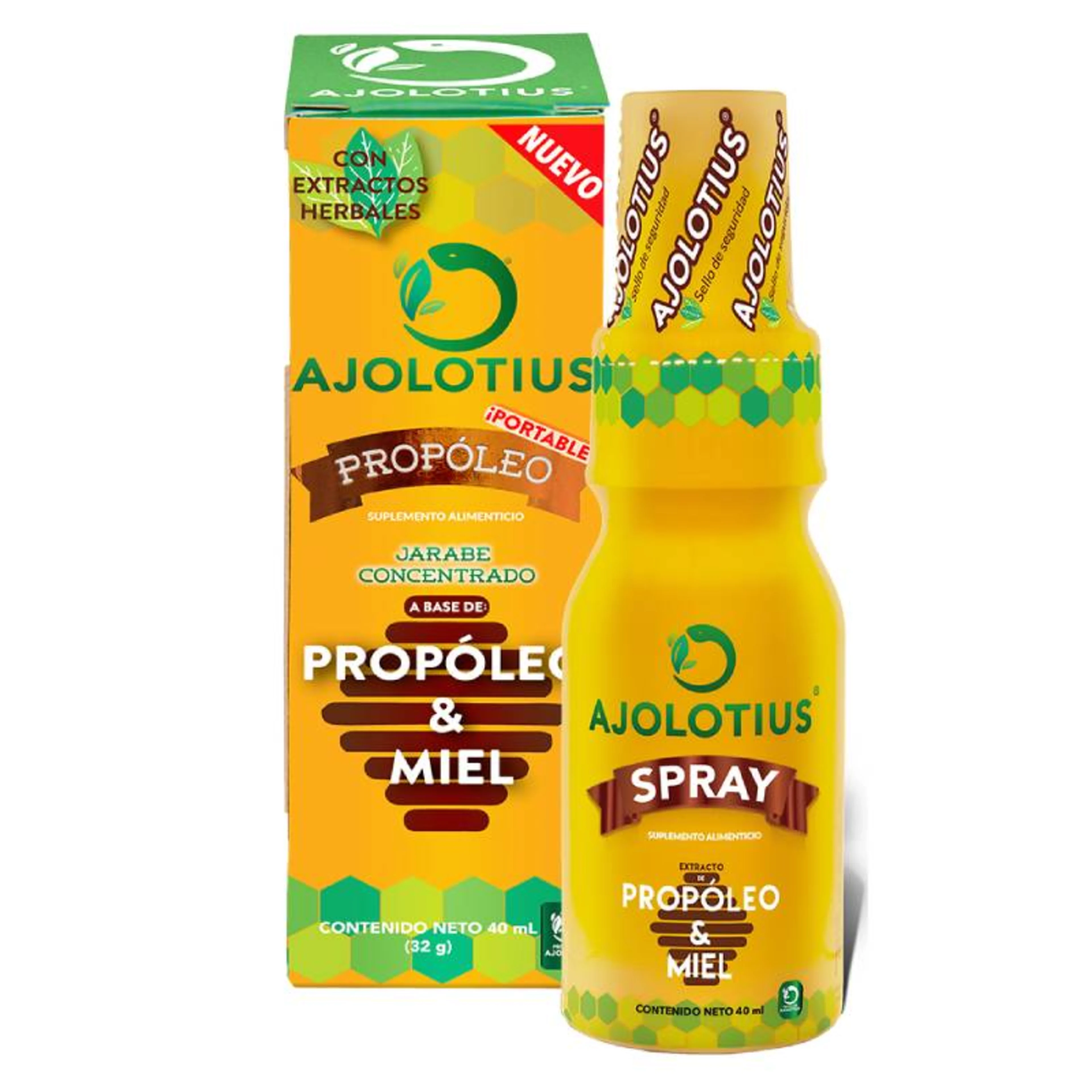 Ajolotius Propóleo Y Miel Extracto Concentrado 40 Ml Spray