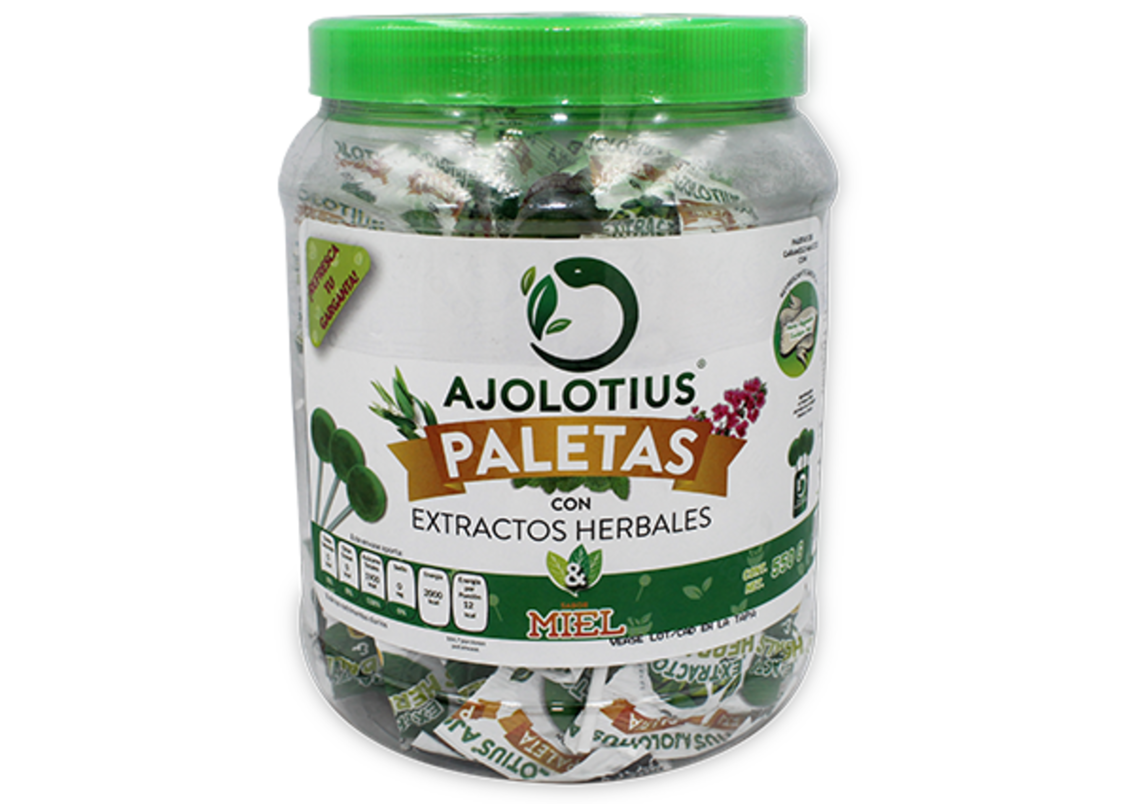 Ajolotius Paletas Miel Con 1 Vitrolero De 550 G