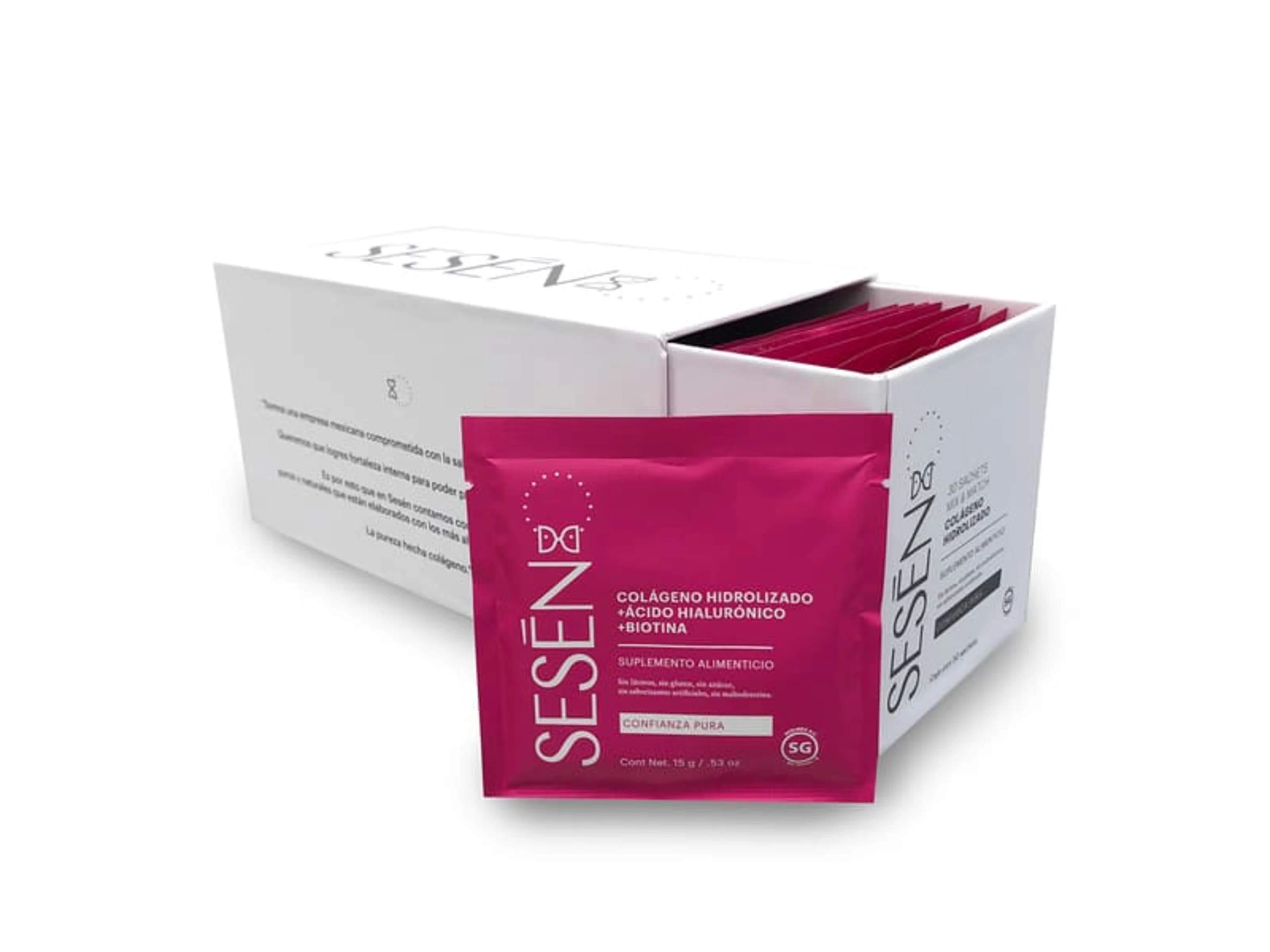 Sesen colageno hidrolizado + acido hial 15g