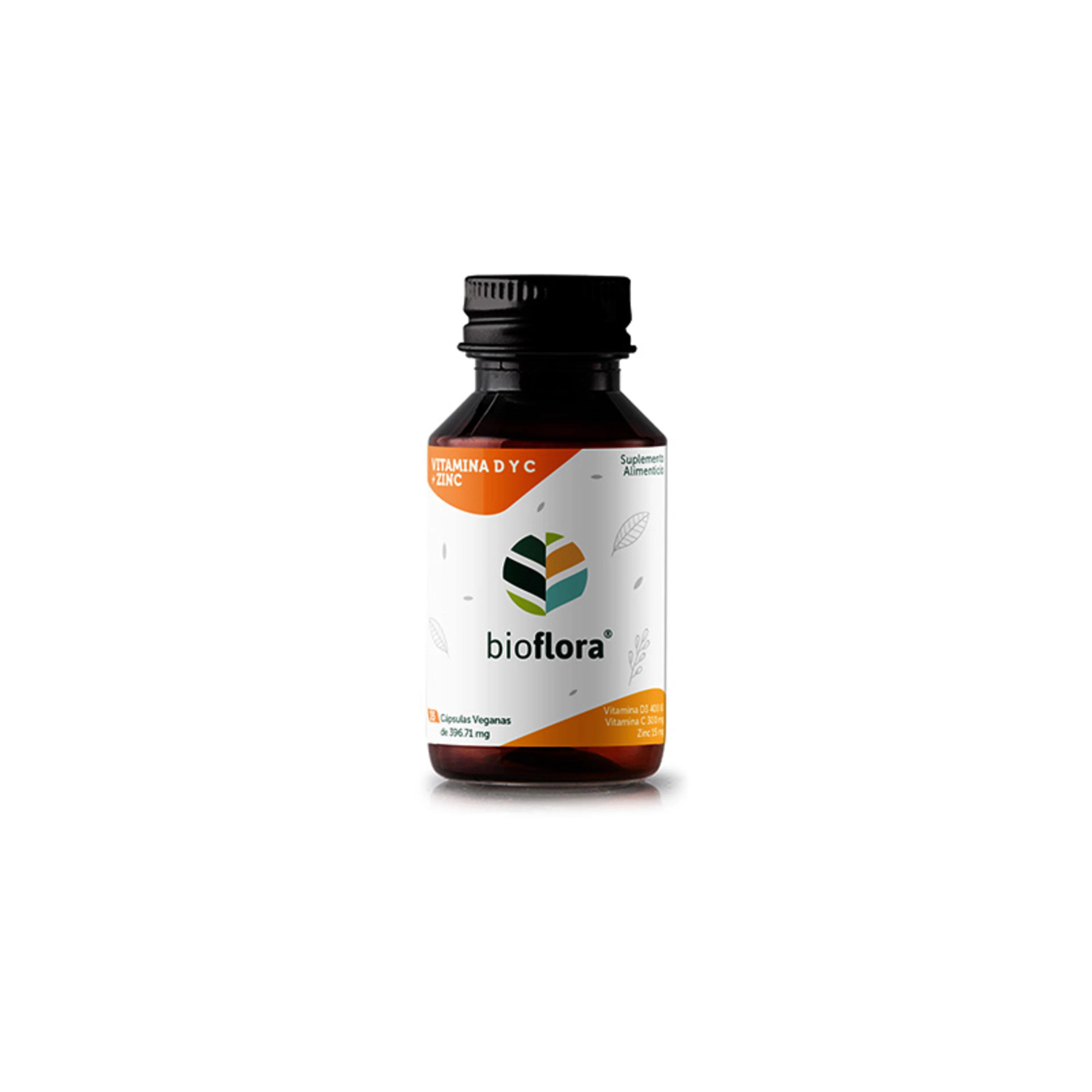 Bioflora vitamina d y c + zinc 396.71 cápsulas frasco