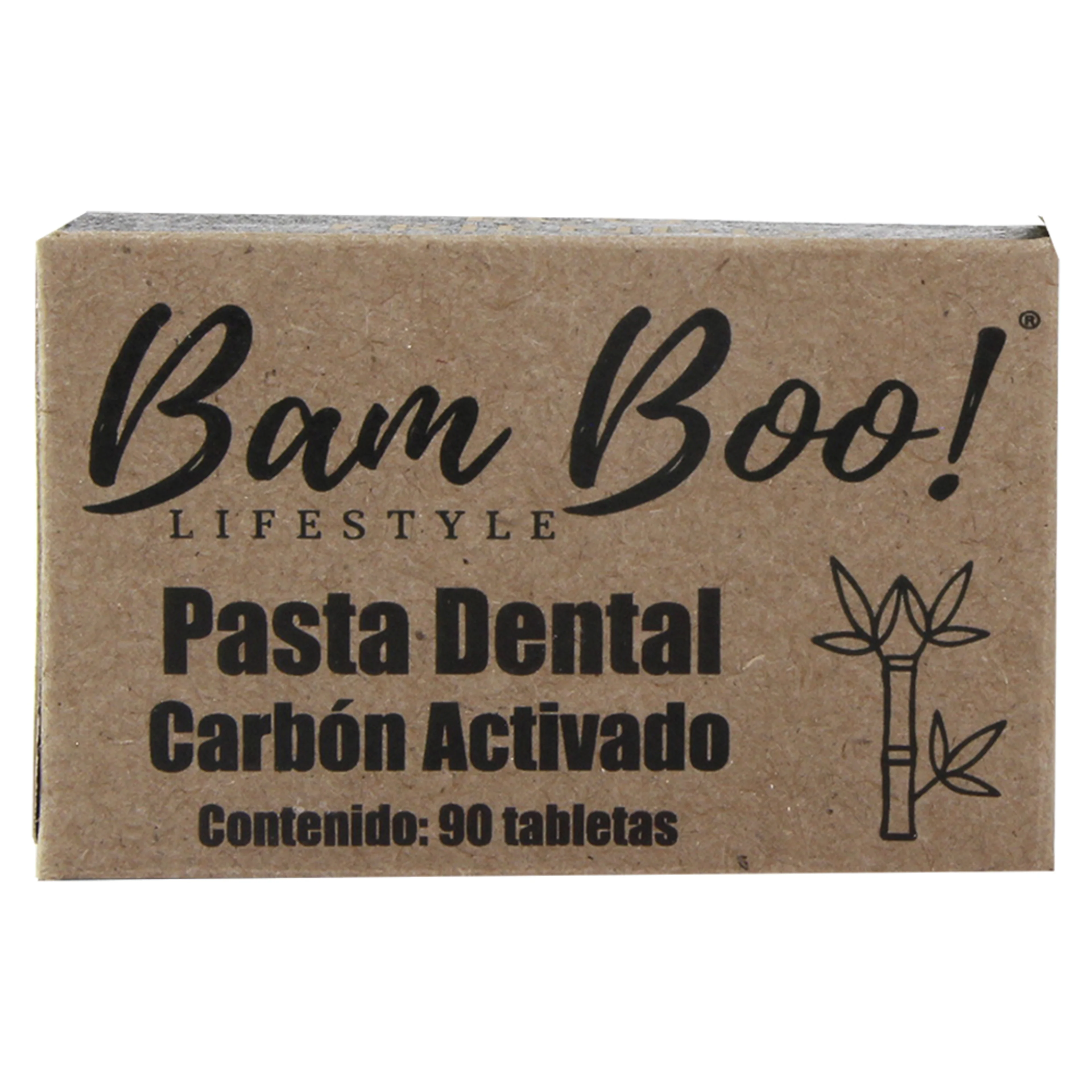 Bam Boo! Lifestyle Pasta Dental Solida Carbón Activado Con 90 Tabletas
