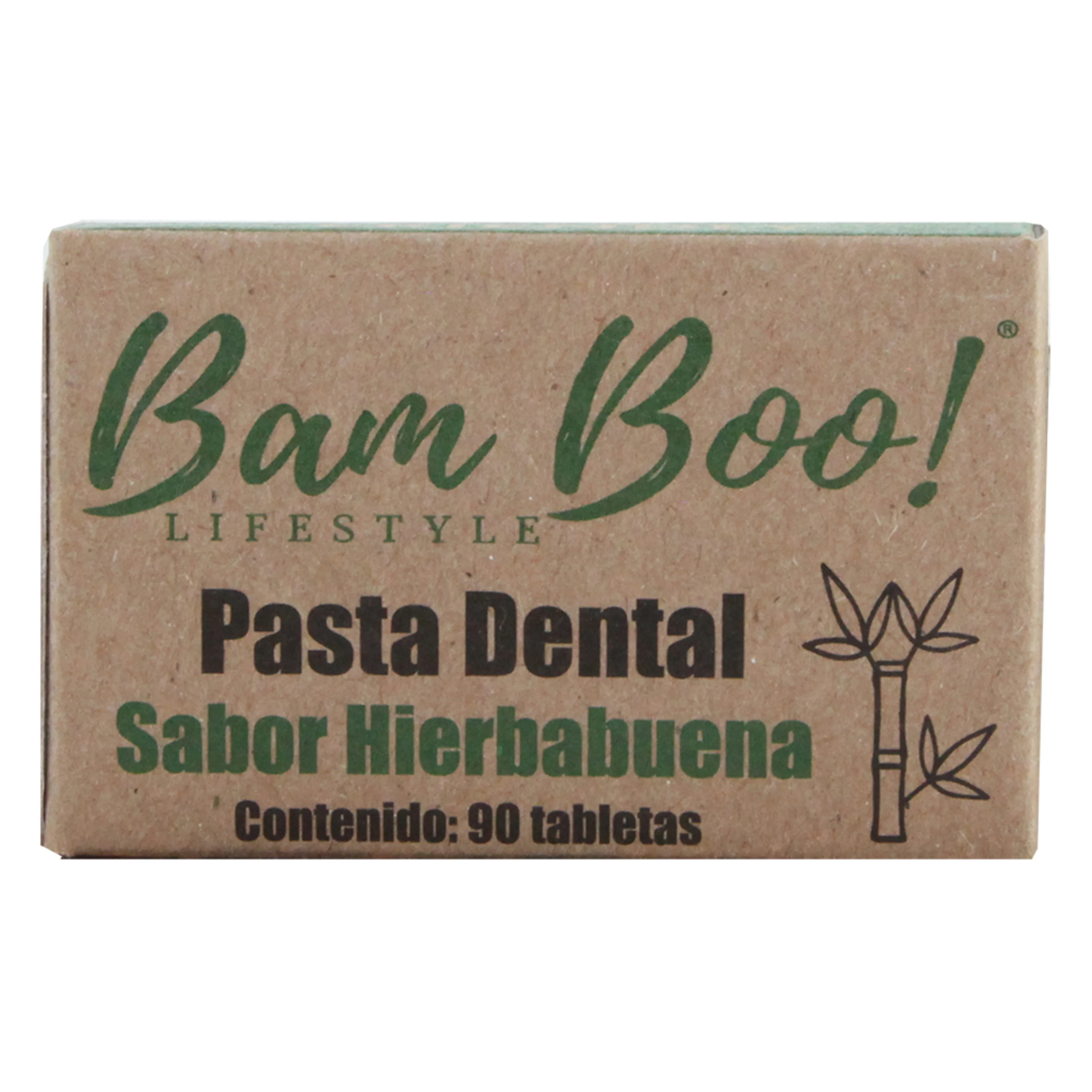 Bam Boo! Lifestyle Pasta Dental Solida Hierbabuena Con 90 Tabletas
