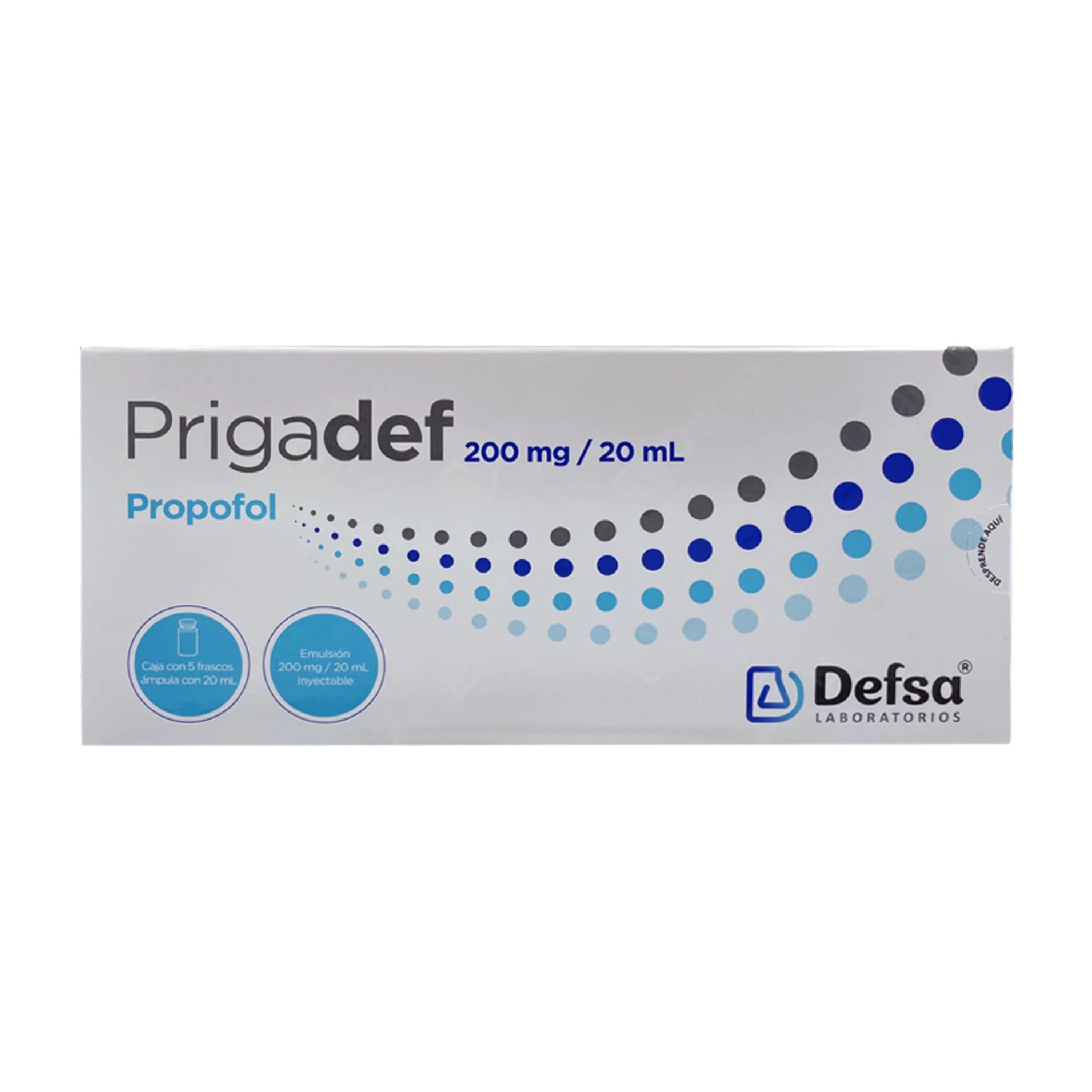 Prigadef 200 Mg Solución Inyectable Con 5 Frascos Con Ámpula