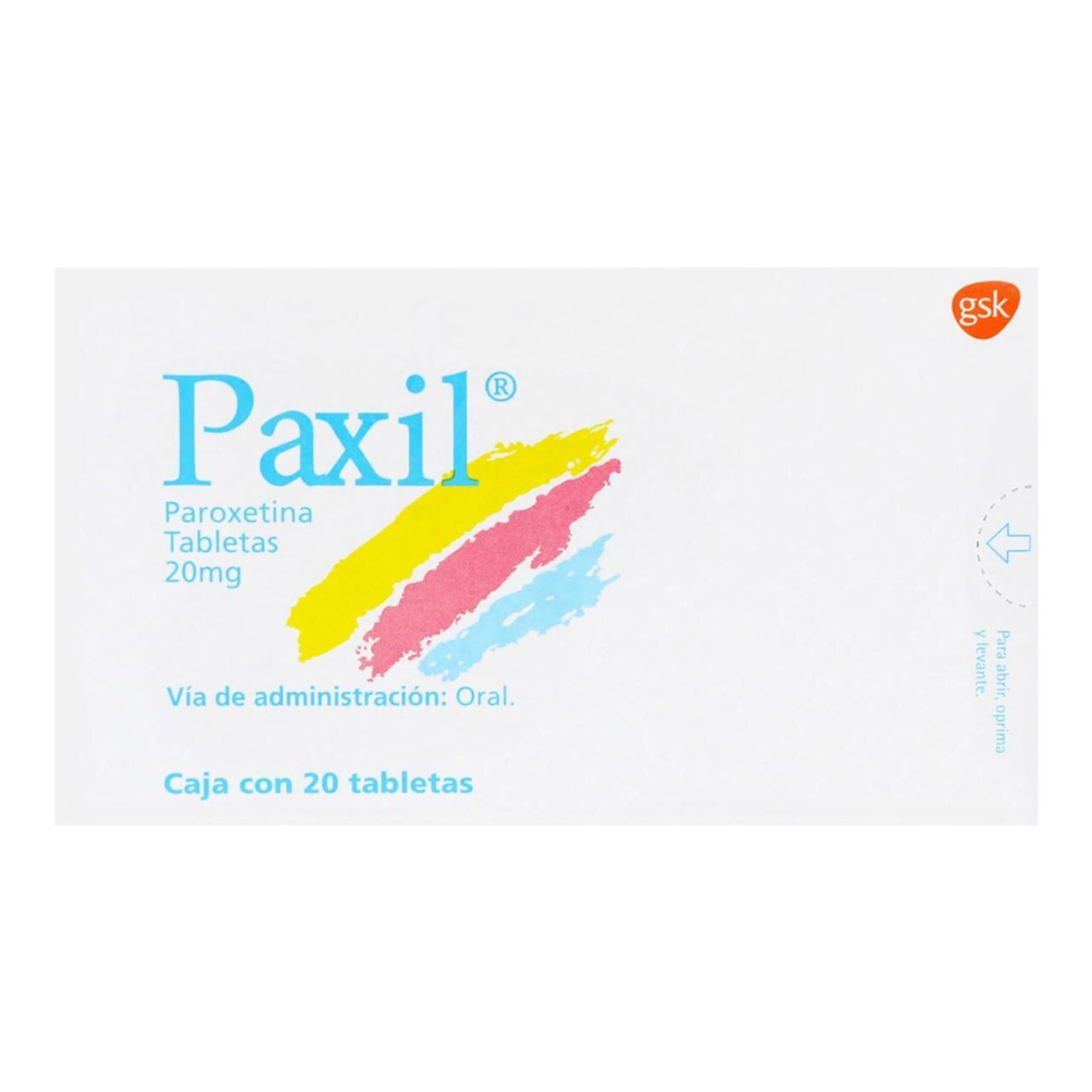 Paxil 20 Mg Con 20 Tabletas
