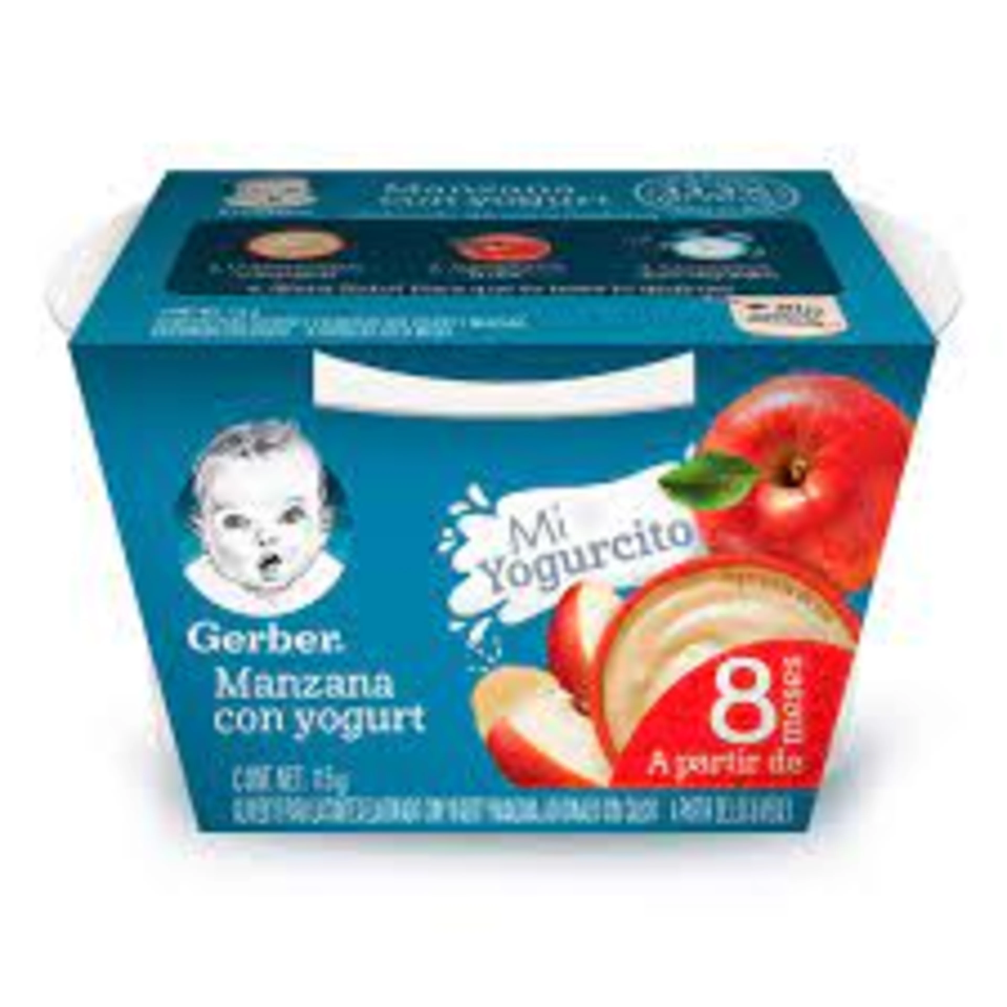Yogurt para bebé gerber yogolino manzana a partir de los 8 meses 115 gr.