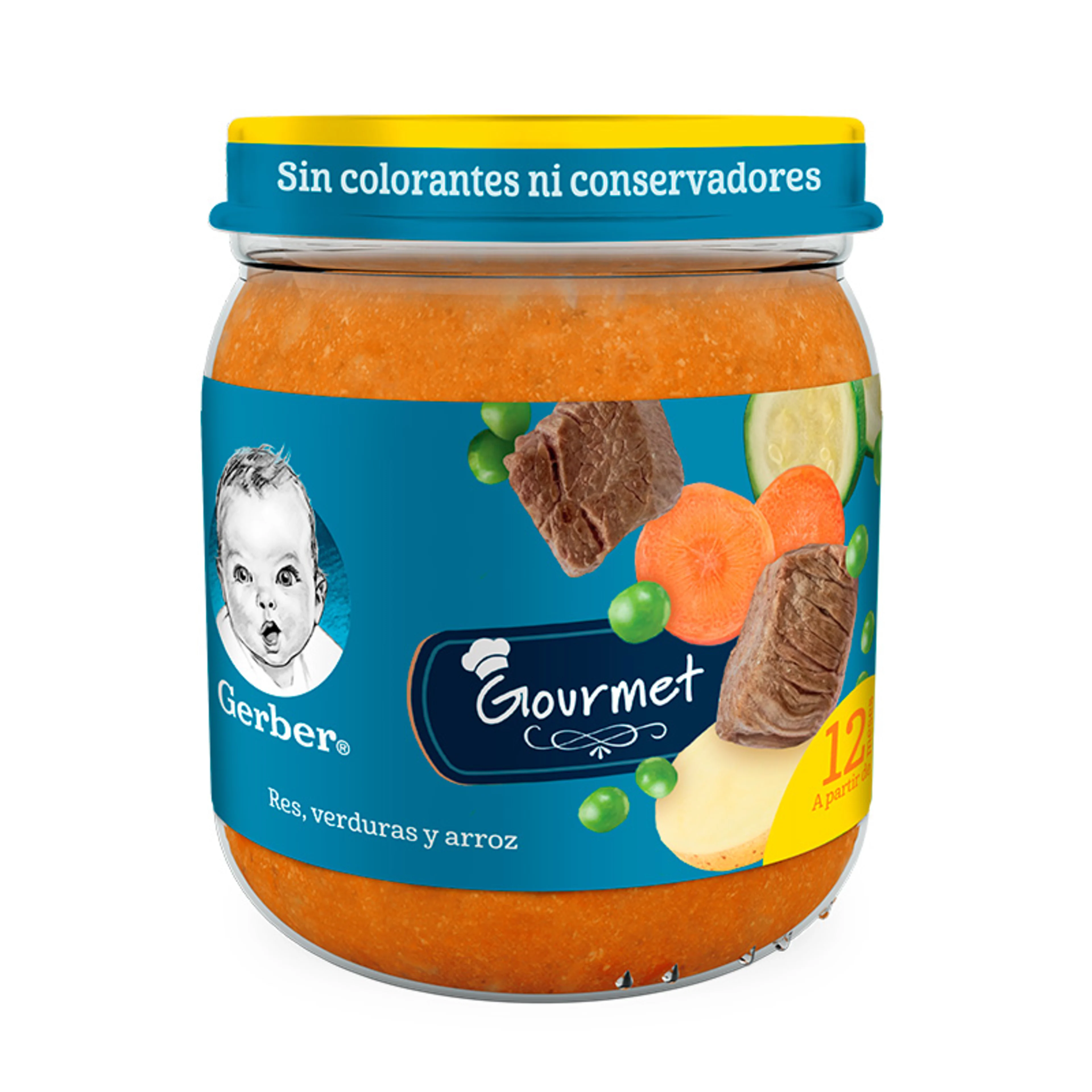 Papilla gerber junior etapa 4 sabor comidita res con verduras 250 gr