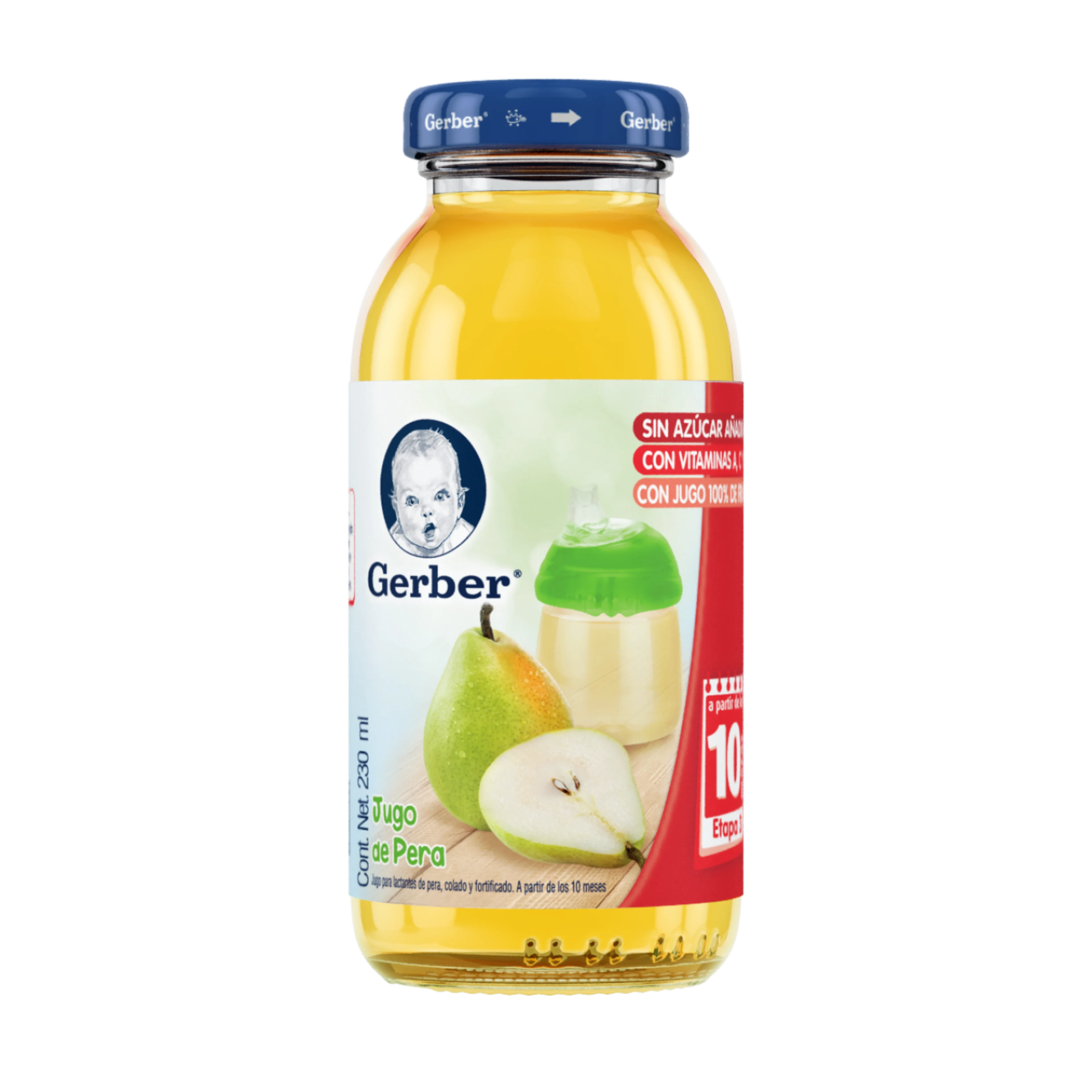 Gerber Etapa 3 Jugo Sabor Pera Con 230 Ml