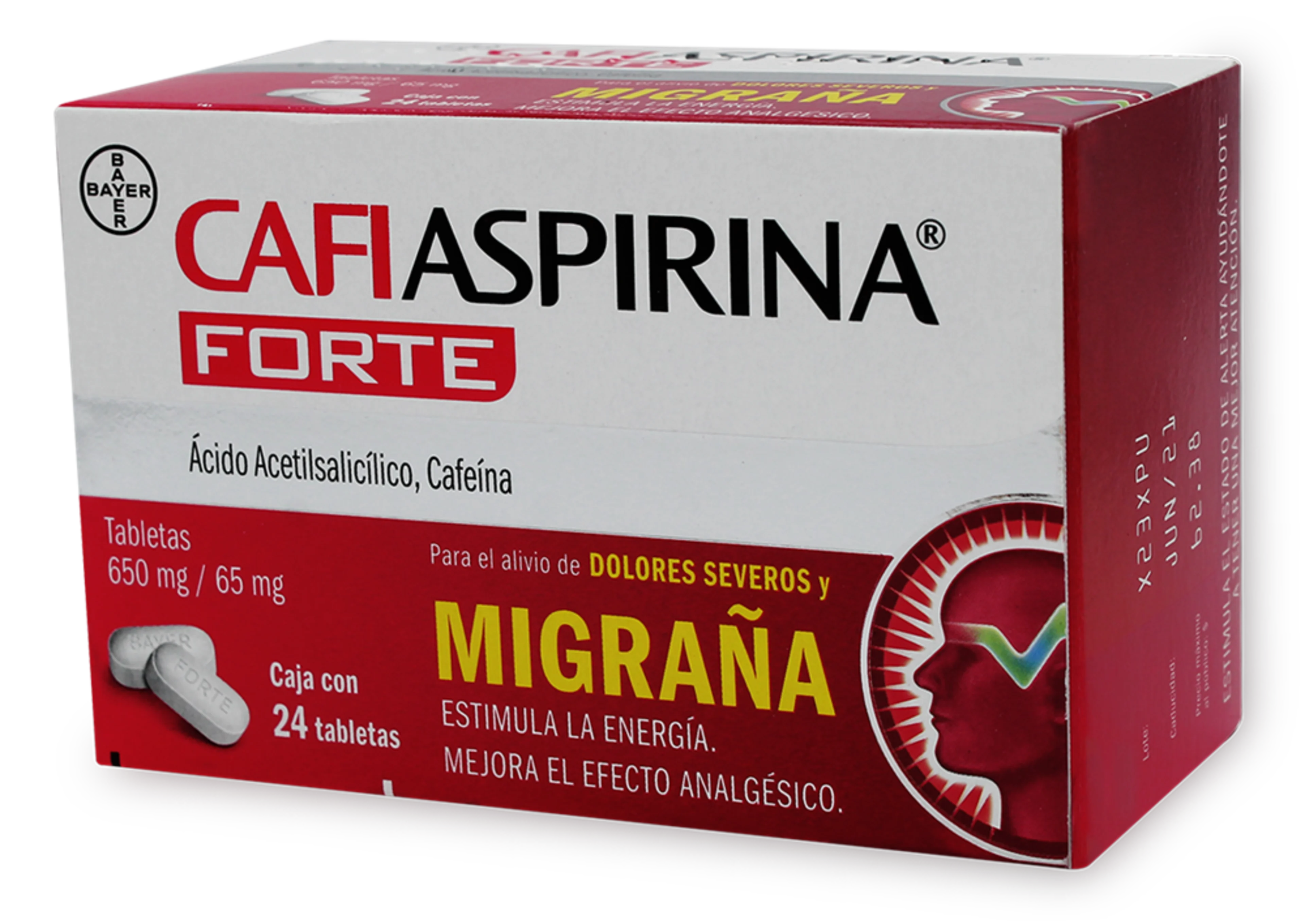 Cafiaspirina Forte 650/65 Mg Con 24 Tabletas