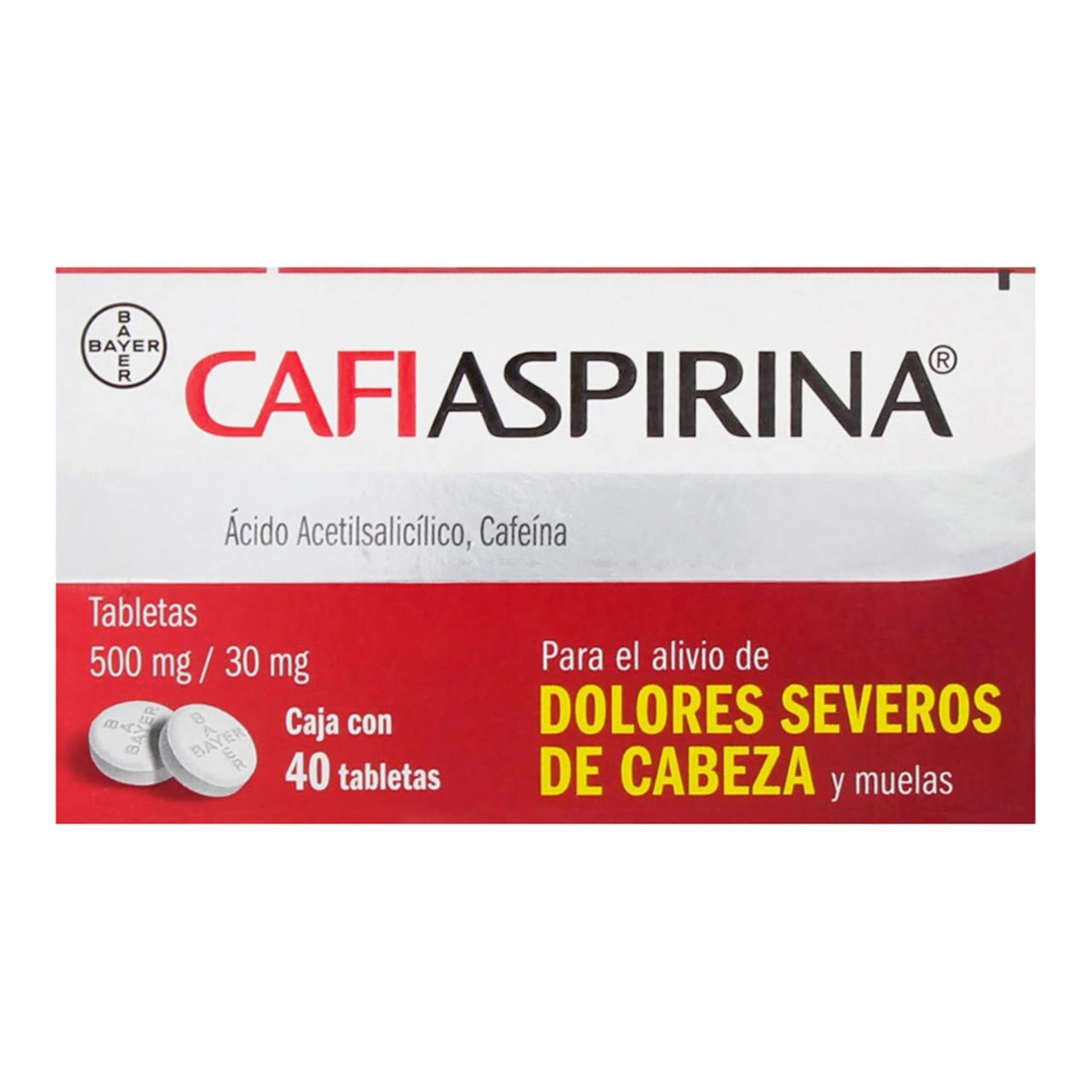 Cafiaspirina 500/30 Mg Con 40 Tabletas