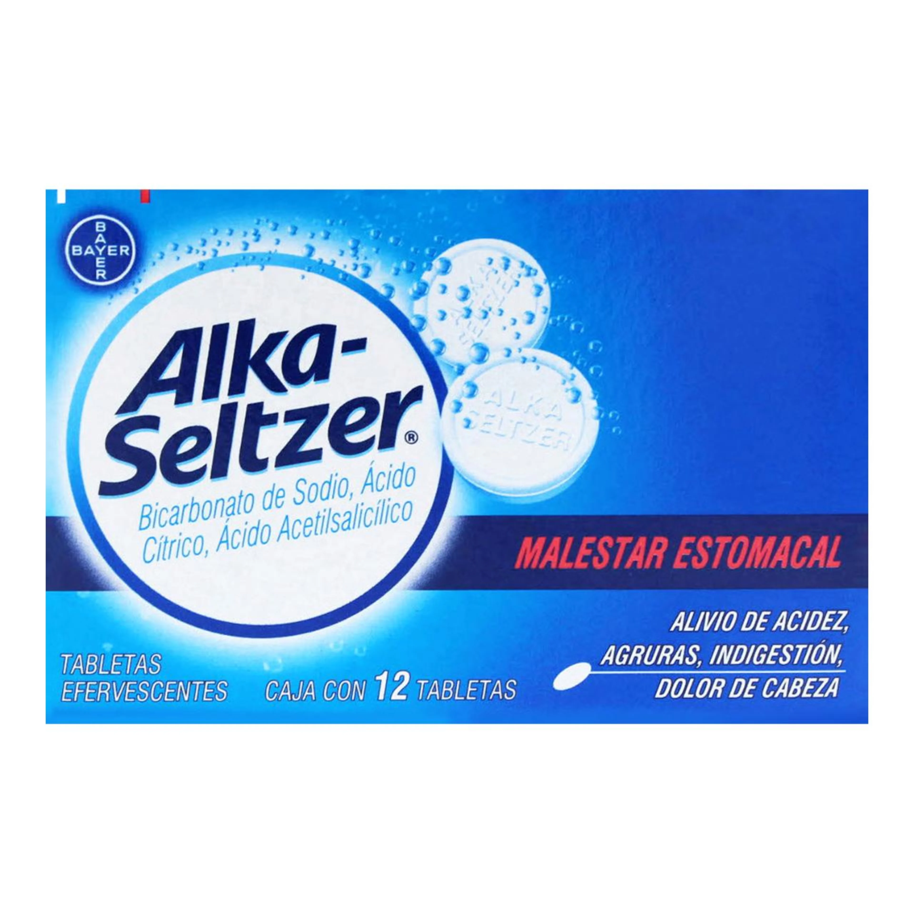 Alka-Seltzer Con 12 Tabletas Efervescentes