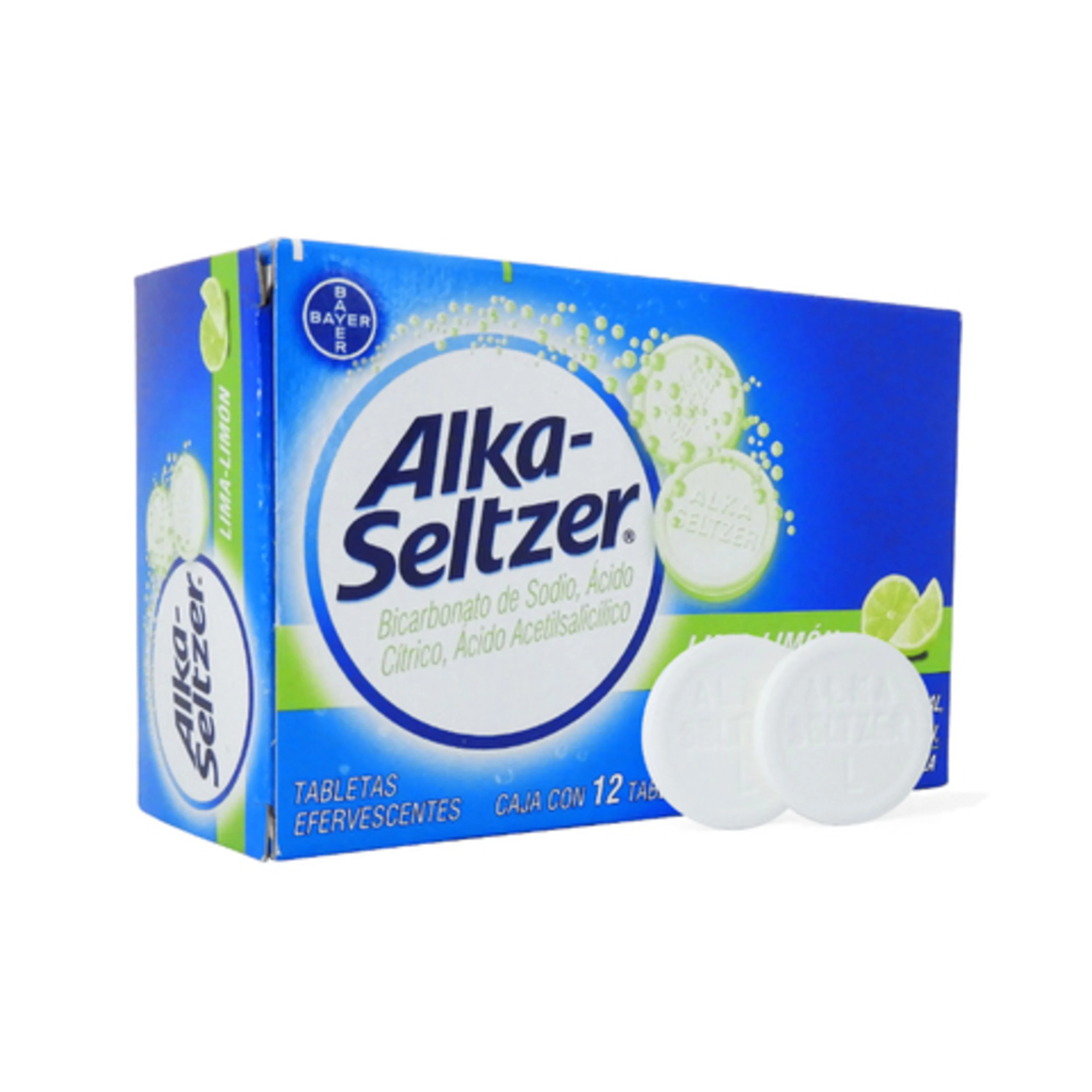 Alka Seltzer Lima Limón 0.324/1.7 G Con 12 Tabletas