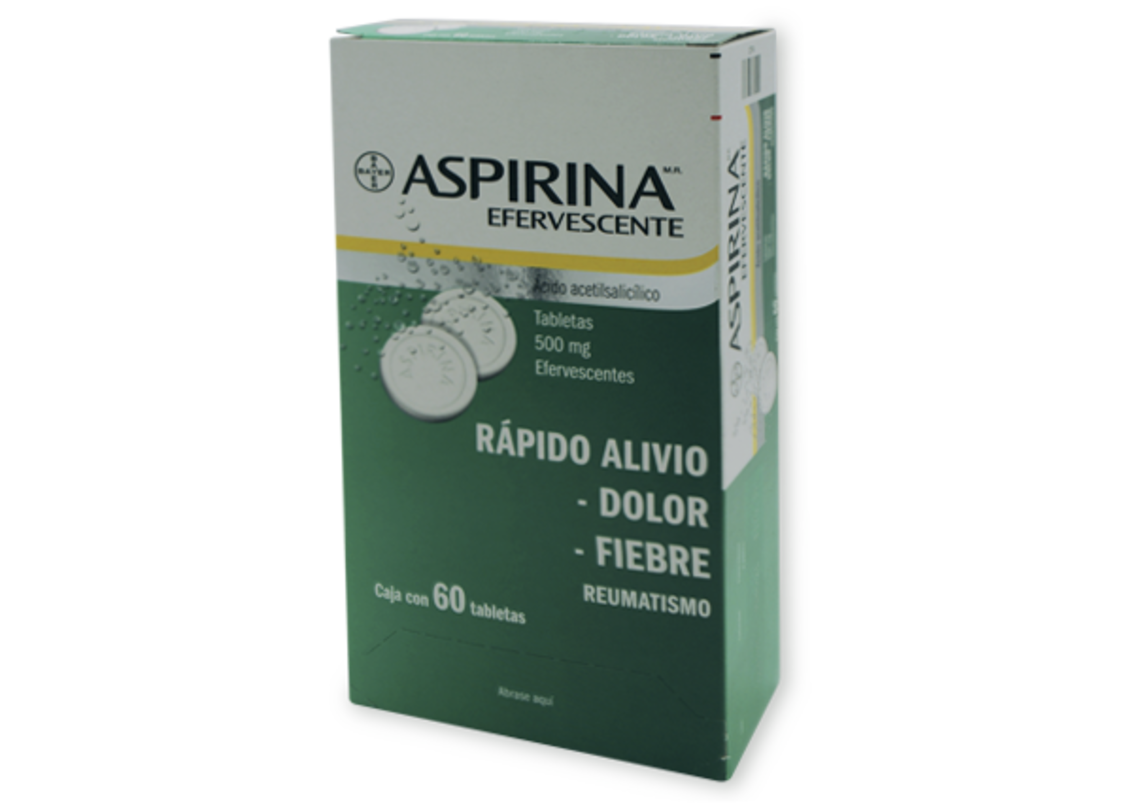 Aspirina 500Mg Con 60 Tabletas Efervescentes