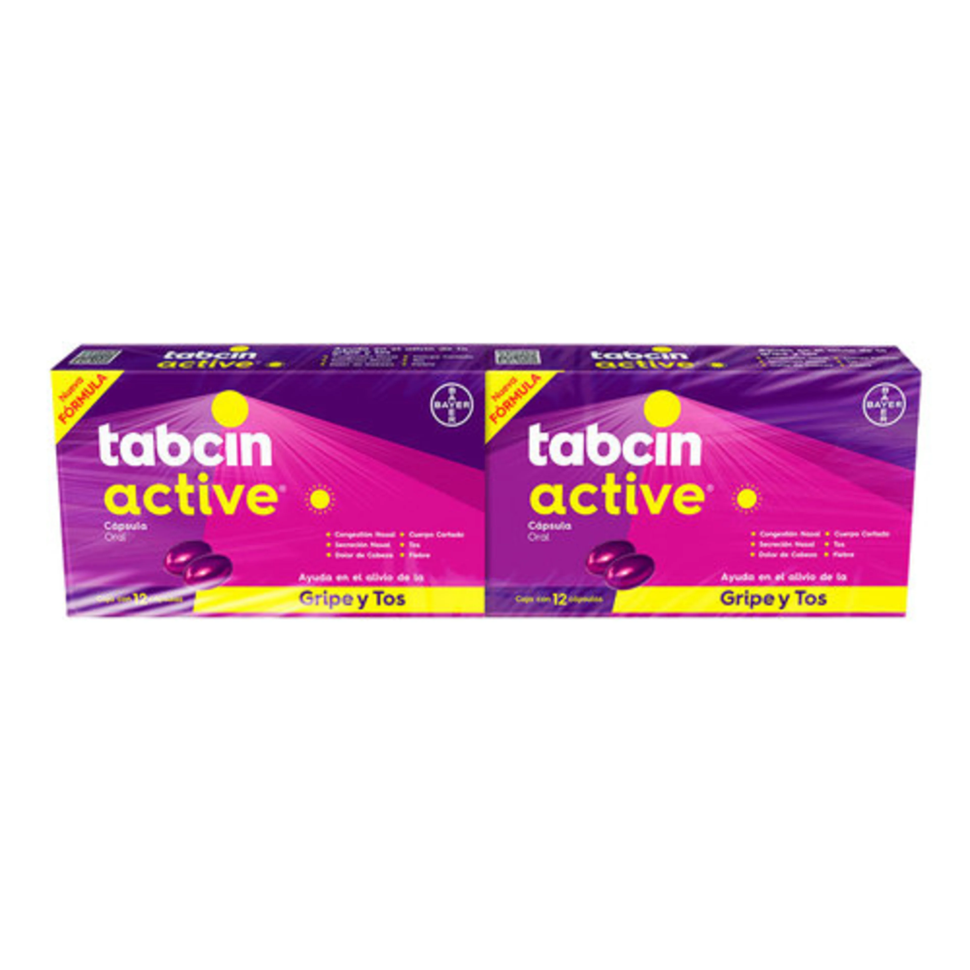 Tabcin Active Con 12 Tabletas Pack De 2