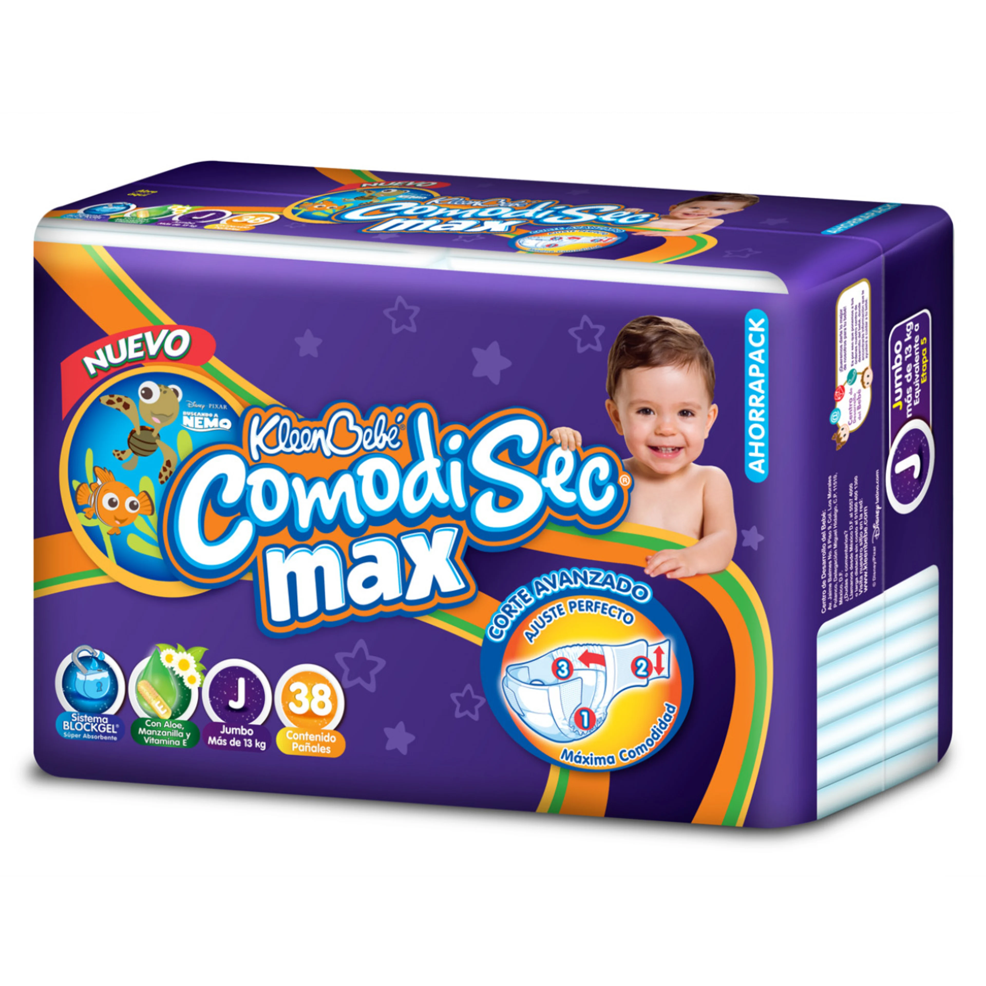 Pañal comodisec jumbo unisex 38 piezas