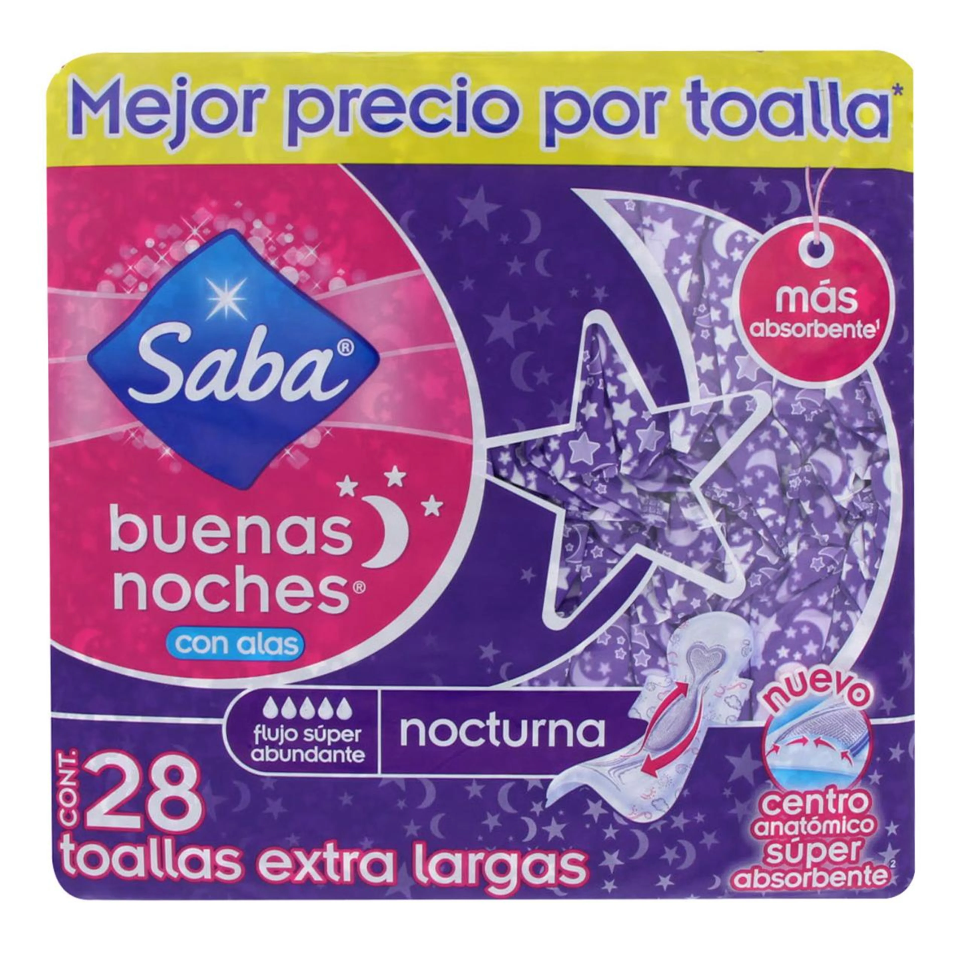 Saba Buenas Noches Toallas Femeninas Con Alas Con 28 Piezas