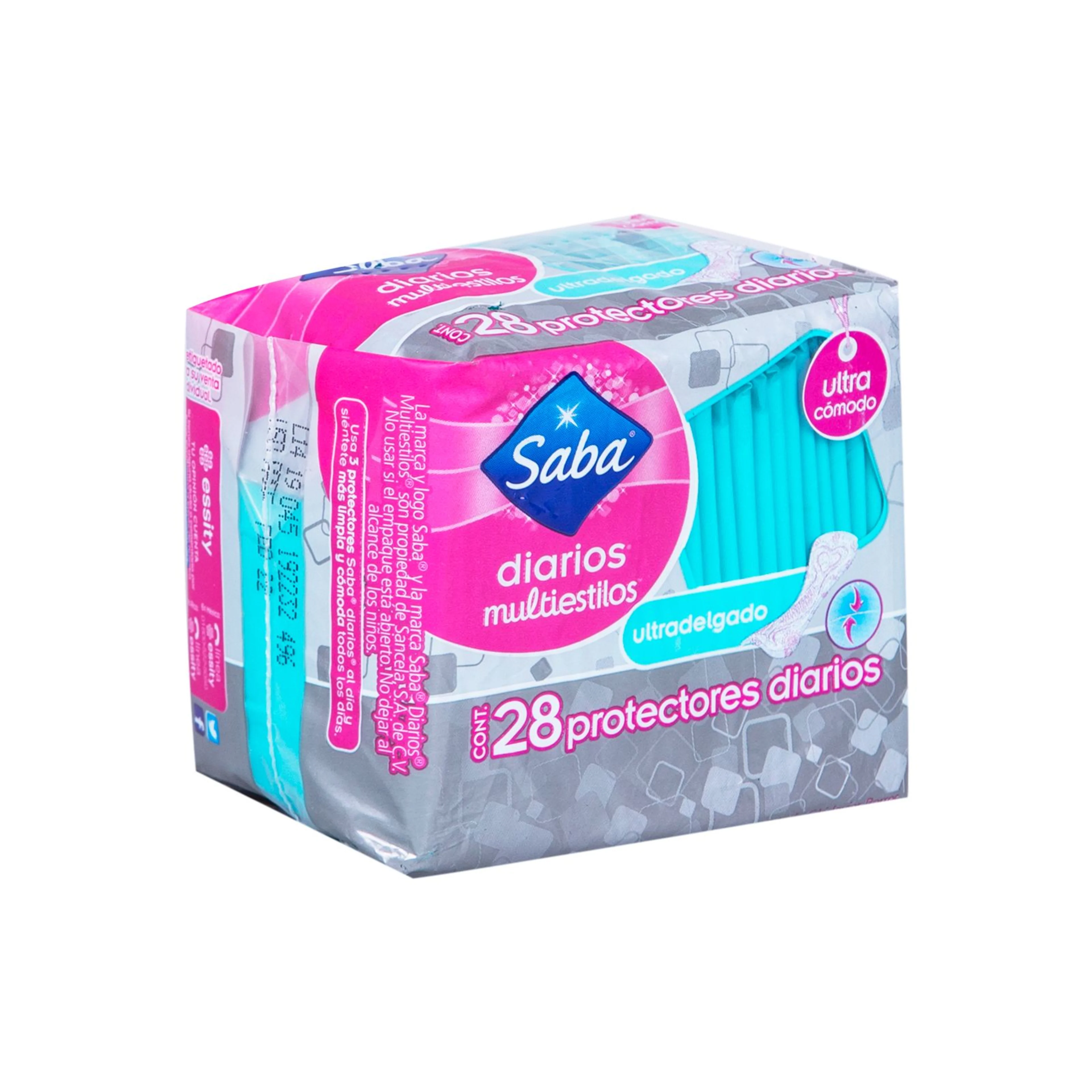 Saba Diarios Multiestilos Ultdelgado Panty Protector Con 28 Piezas
