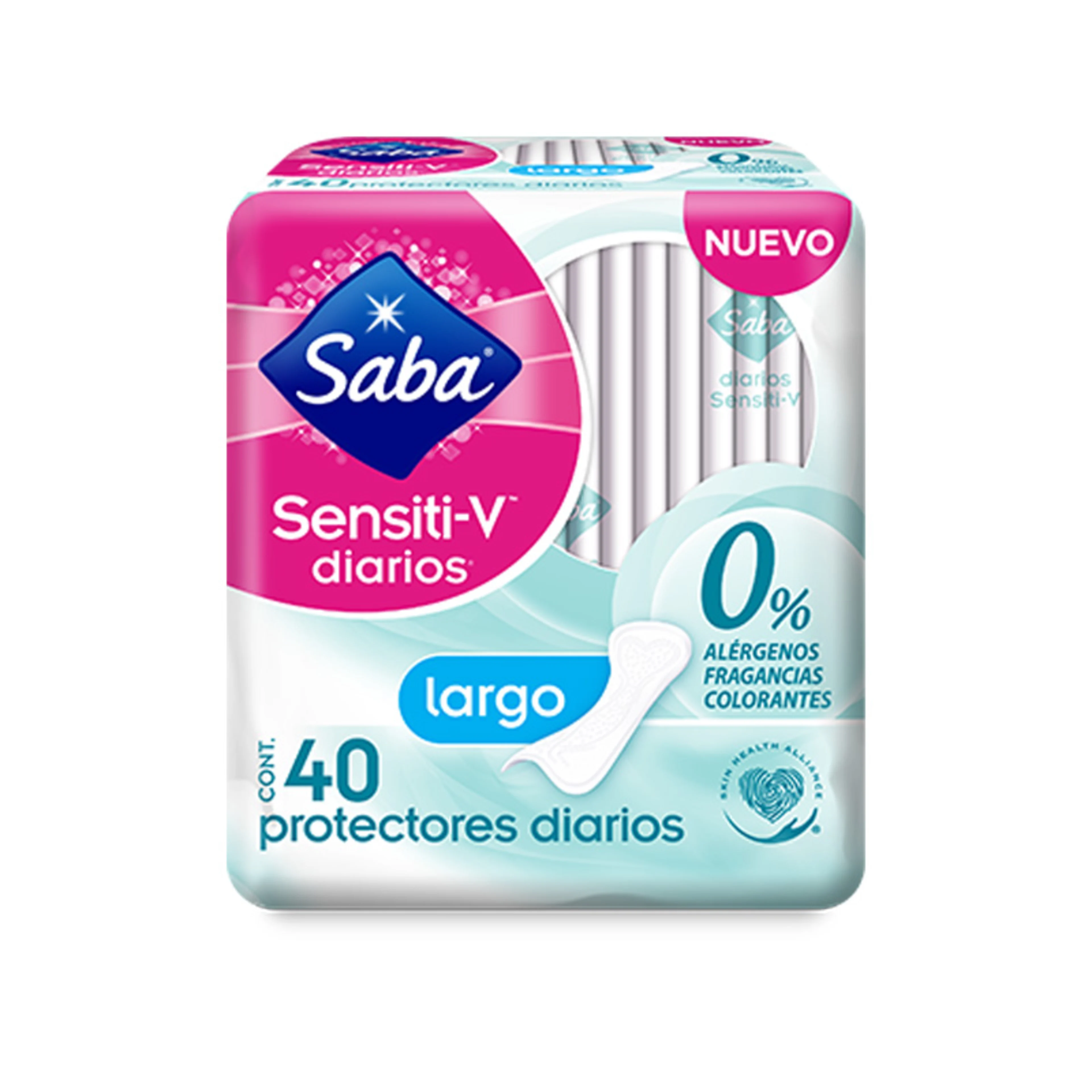 Saba Sensiti-V Pantiprotectores Diaros Largos 40 Piezas Bolsa