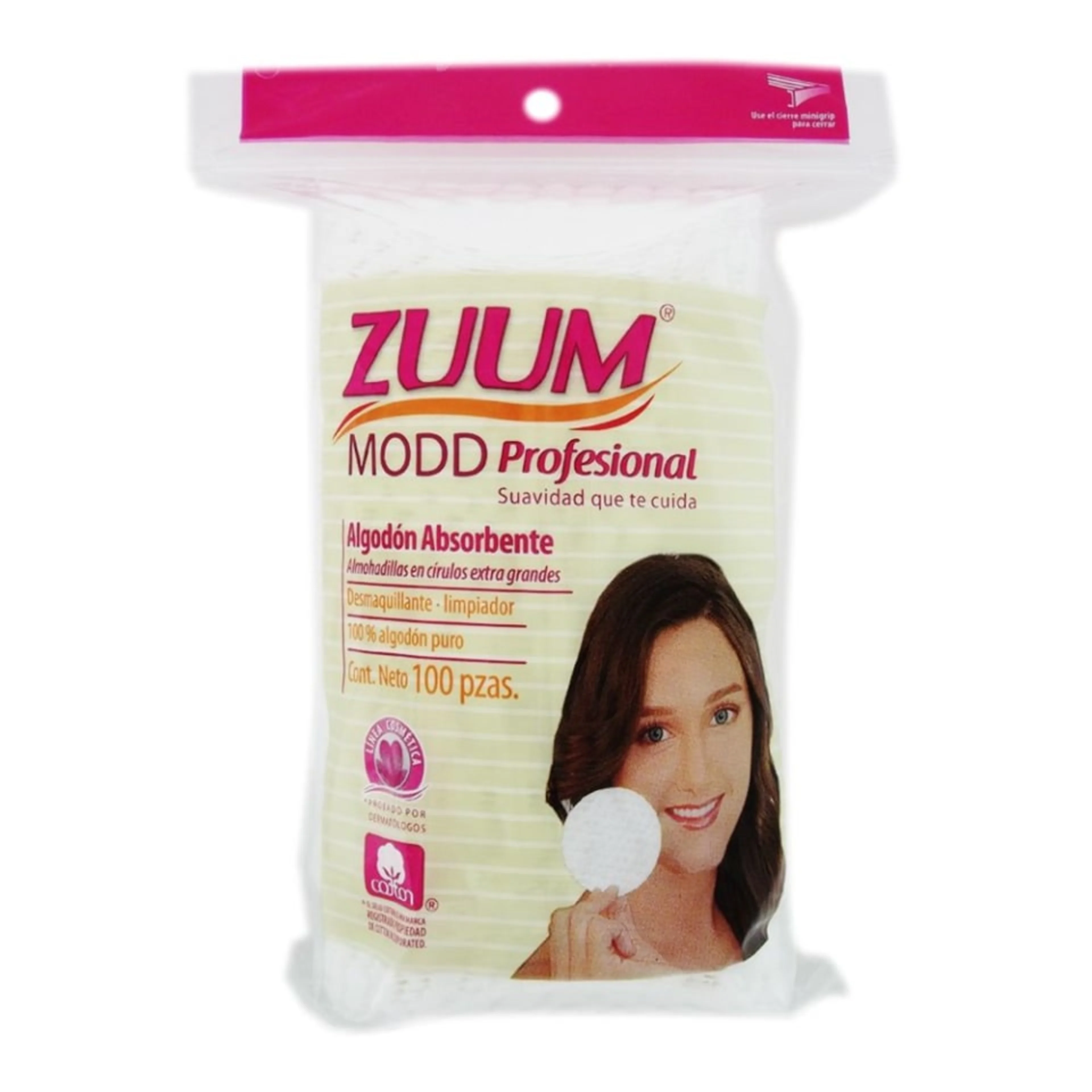 Almohadillas faciales zuum modd 100pzas