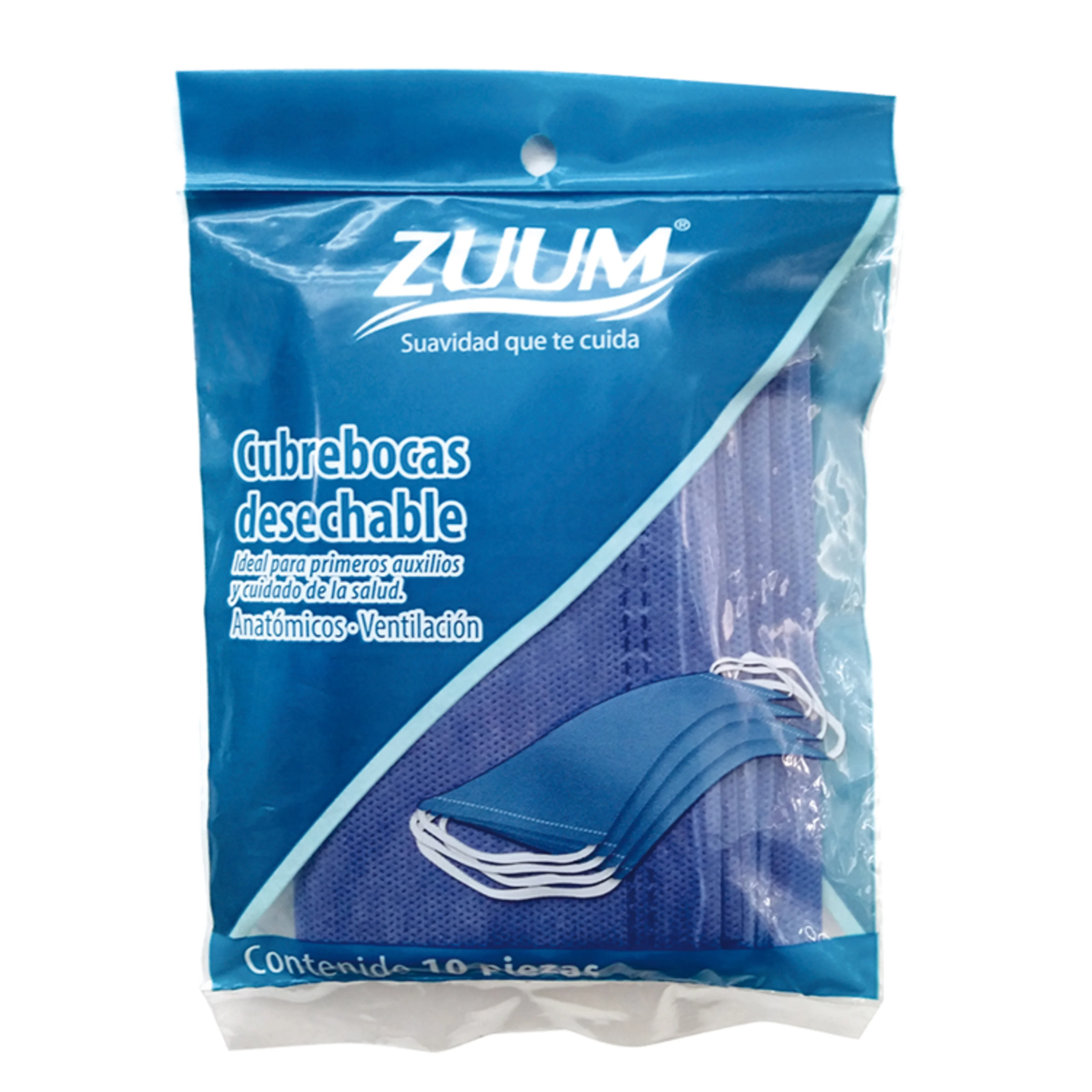 Zuum cubrebocas desechable pieza 10