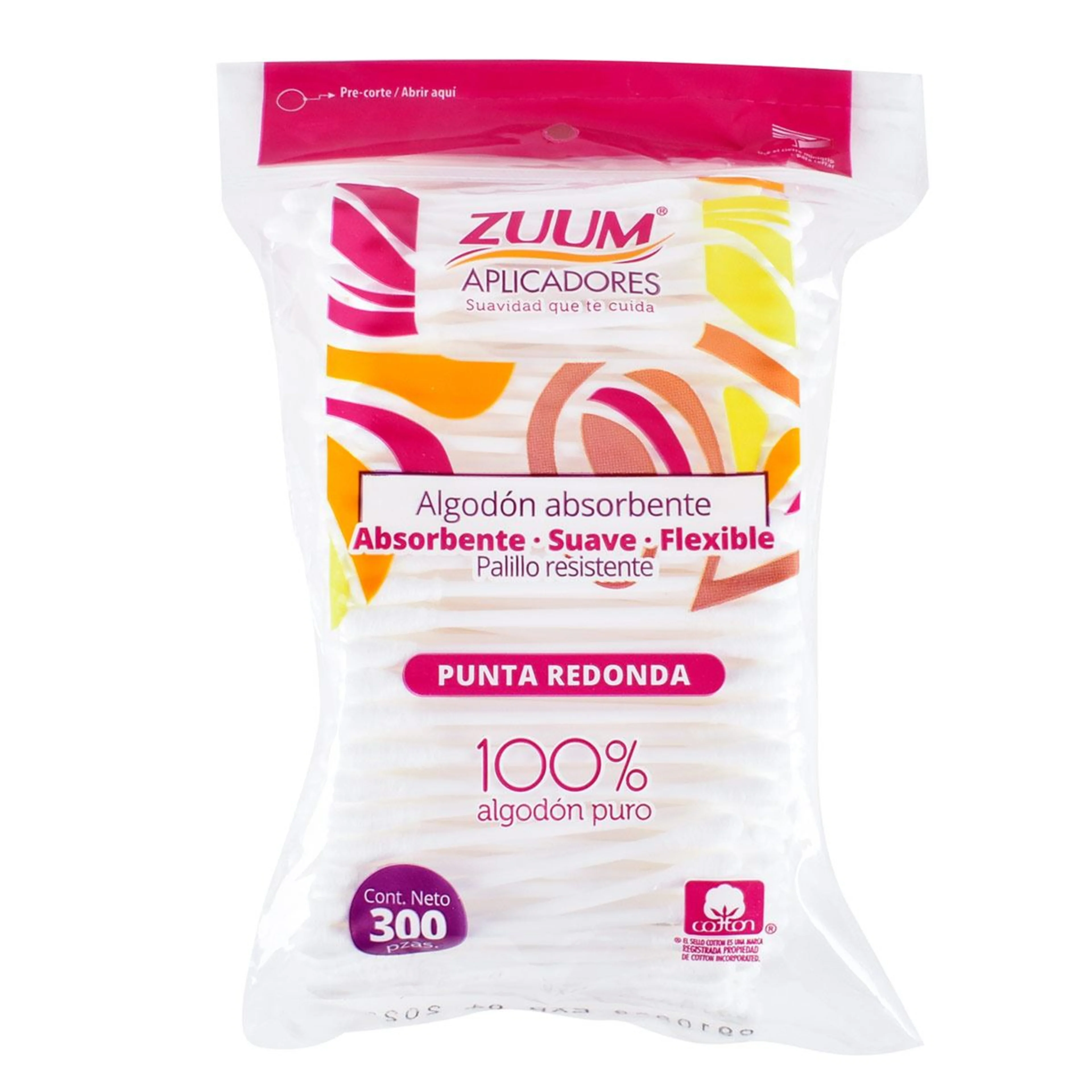 Zuum Aplicadores 300 Piezas Bolsa
