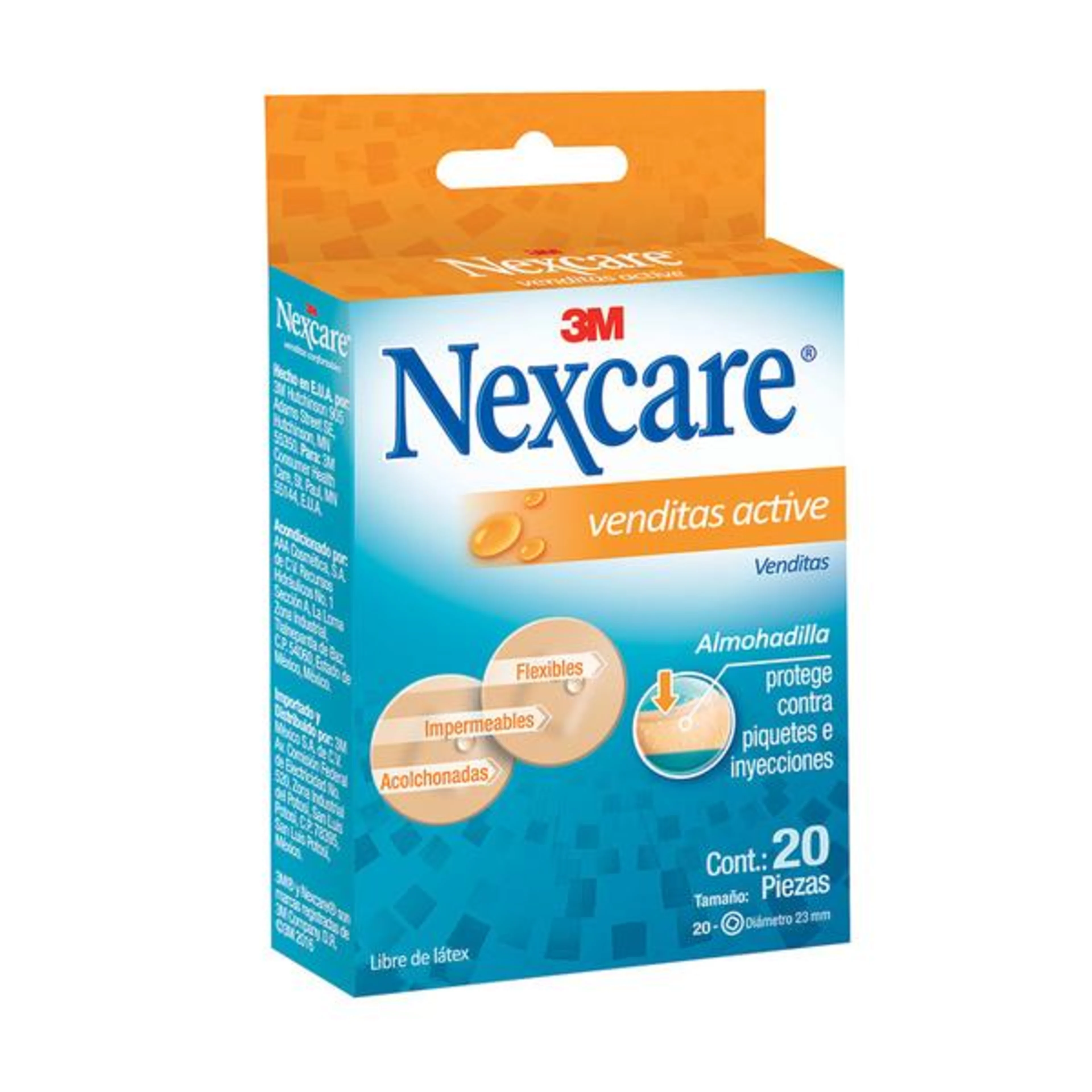 Nexcare venditas active spots 20 piezas caja