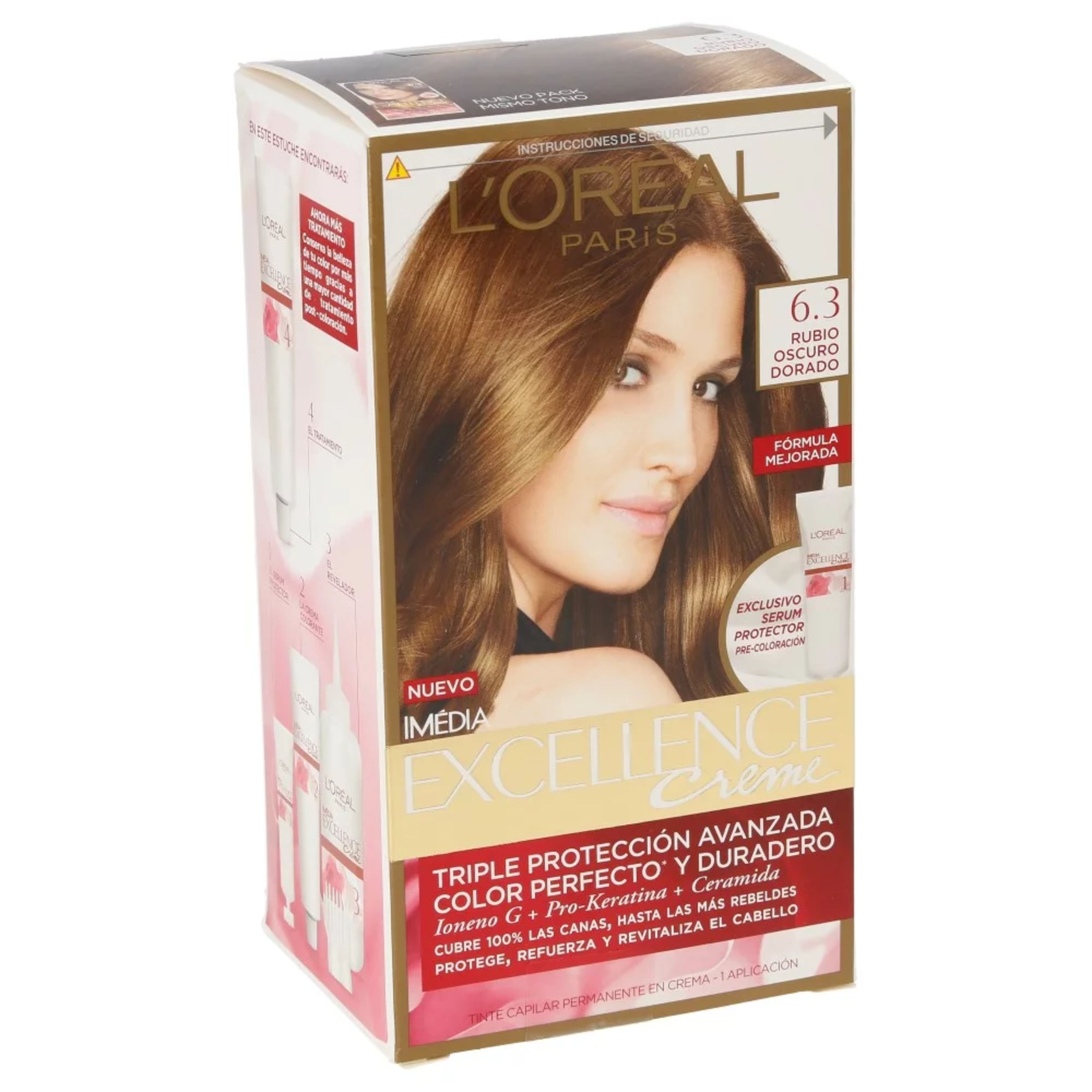 L’Oreal Imedia Excellence Tinte En Crema Tono Rubio Oscuro Dorado 6.3