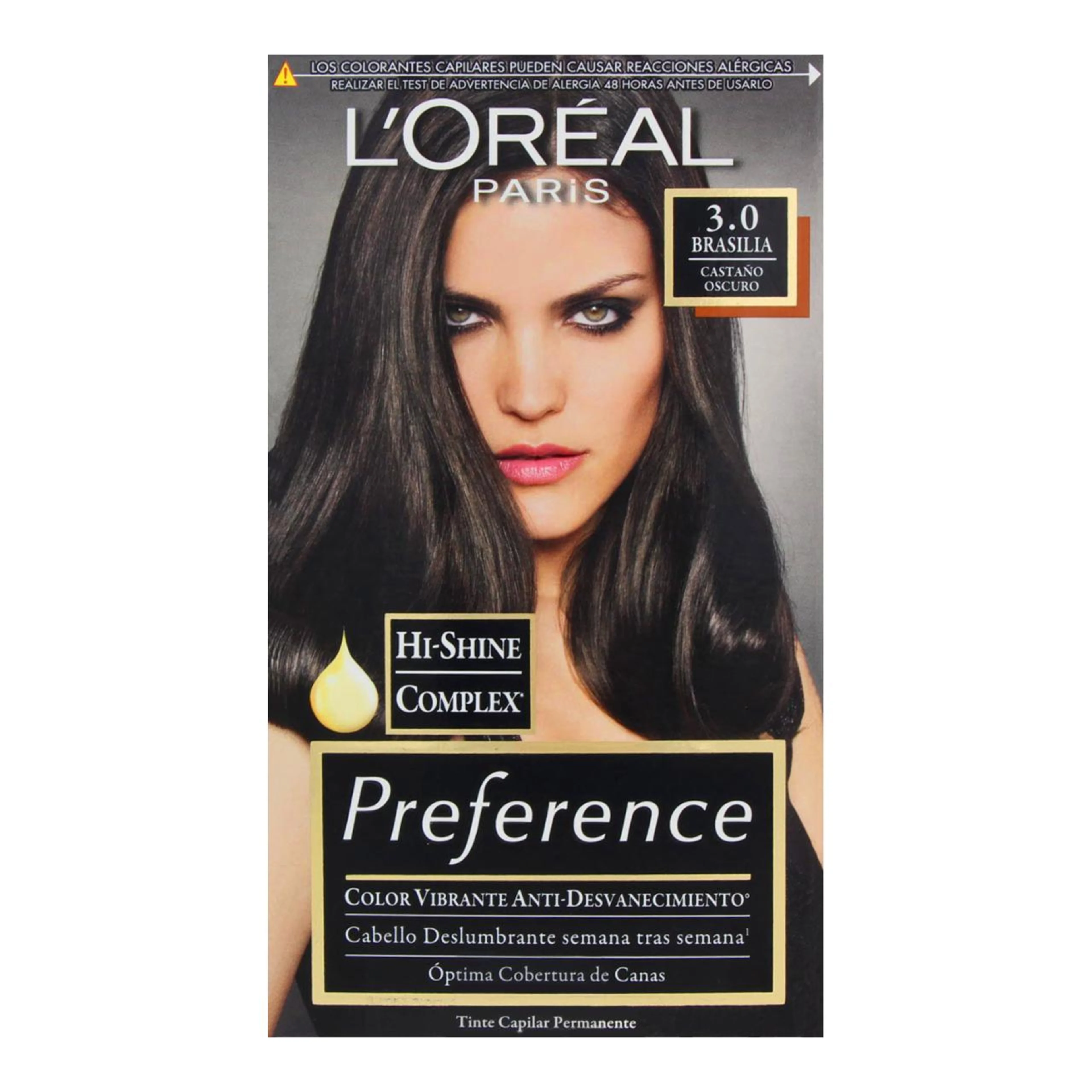 Tinte l’oréal preference color castaño oscuro (3.0) 5 pzas.