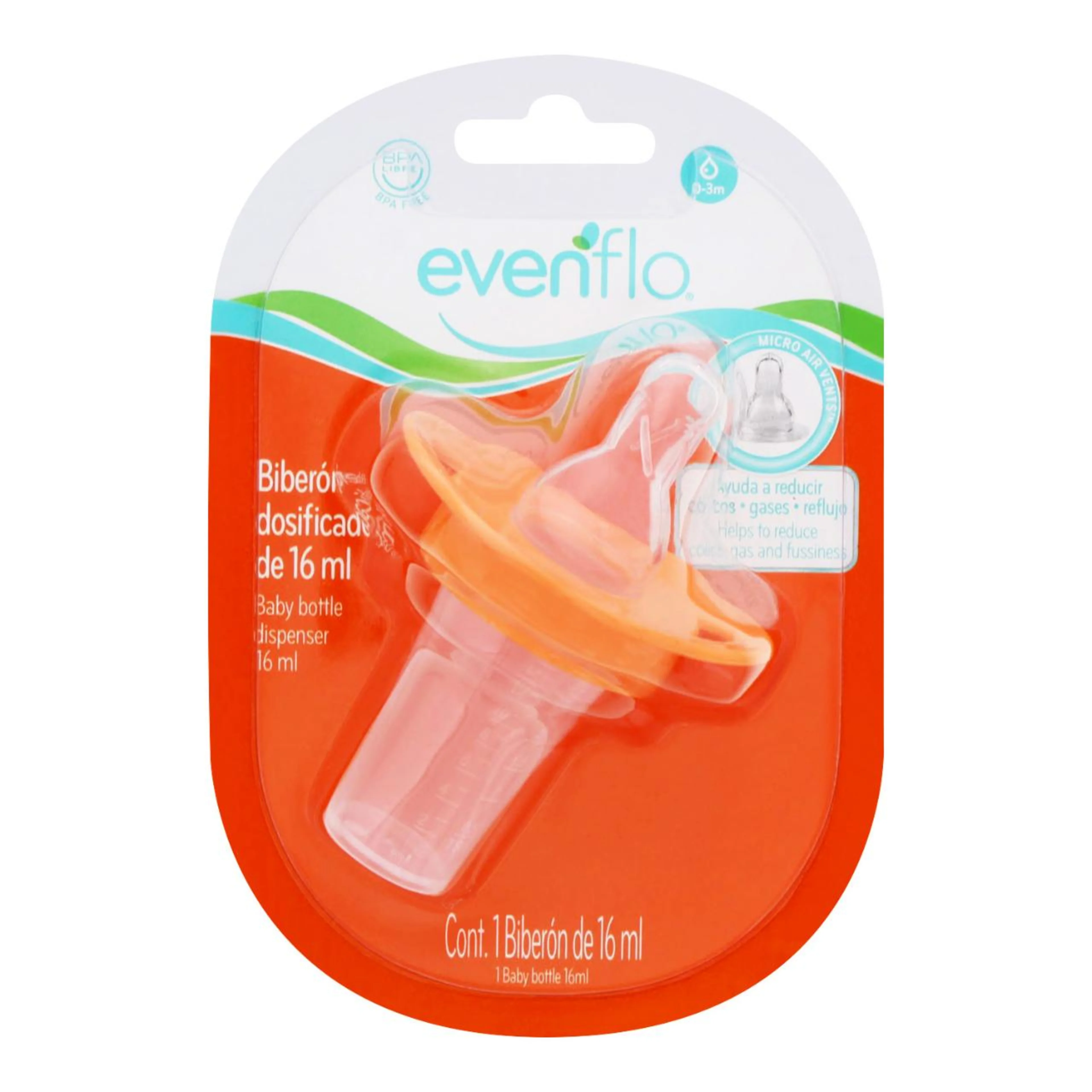 Biberón dosificador evenflo 16 ml 1 pz.