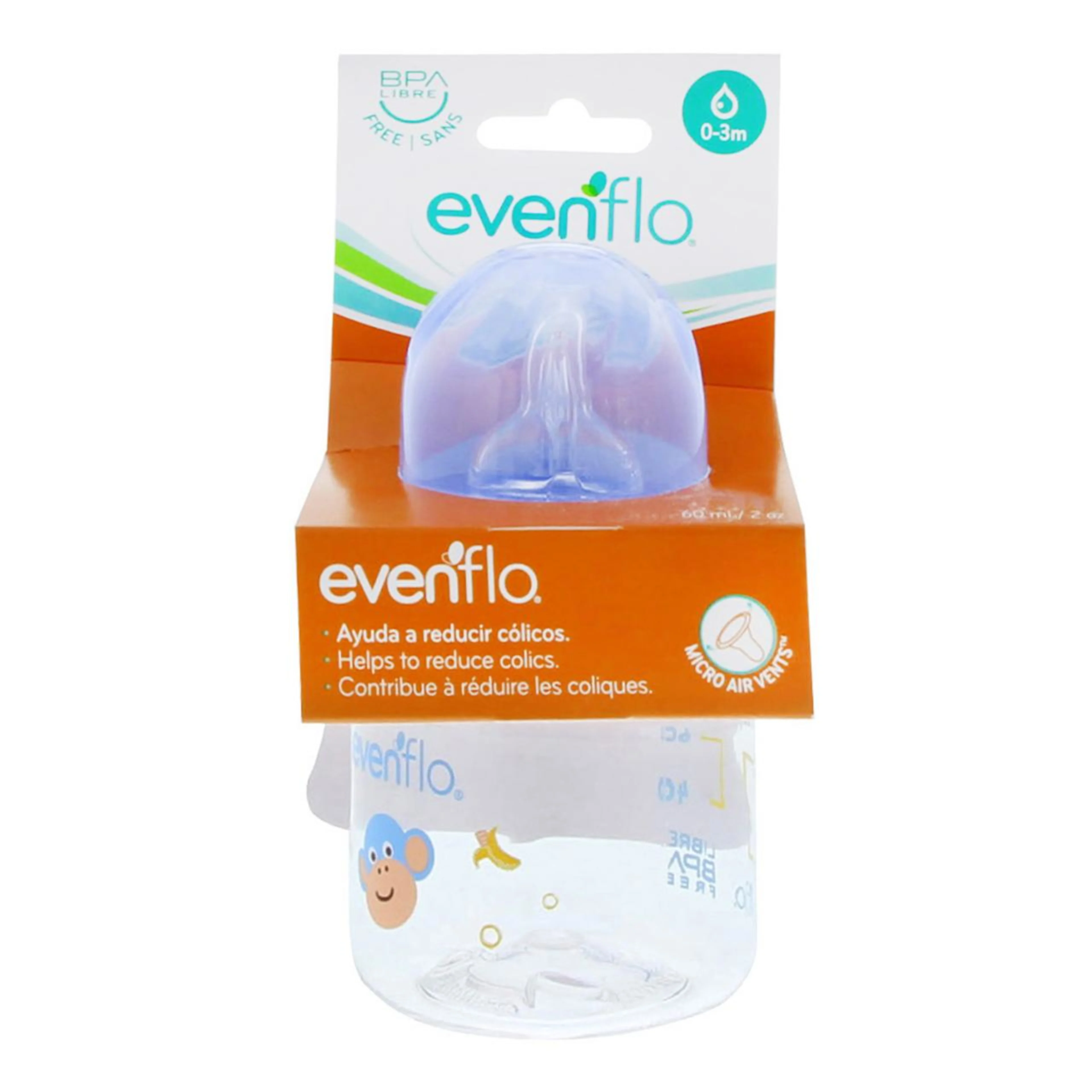Evenflo Zoo Friends Biberón De 2 Onz Con 1 Pieza