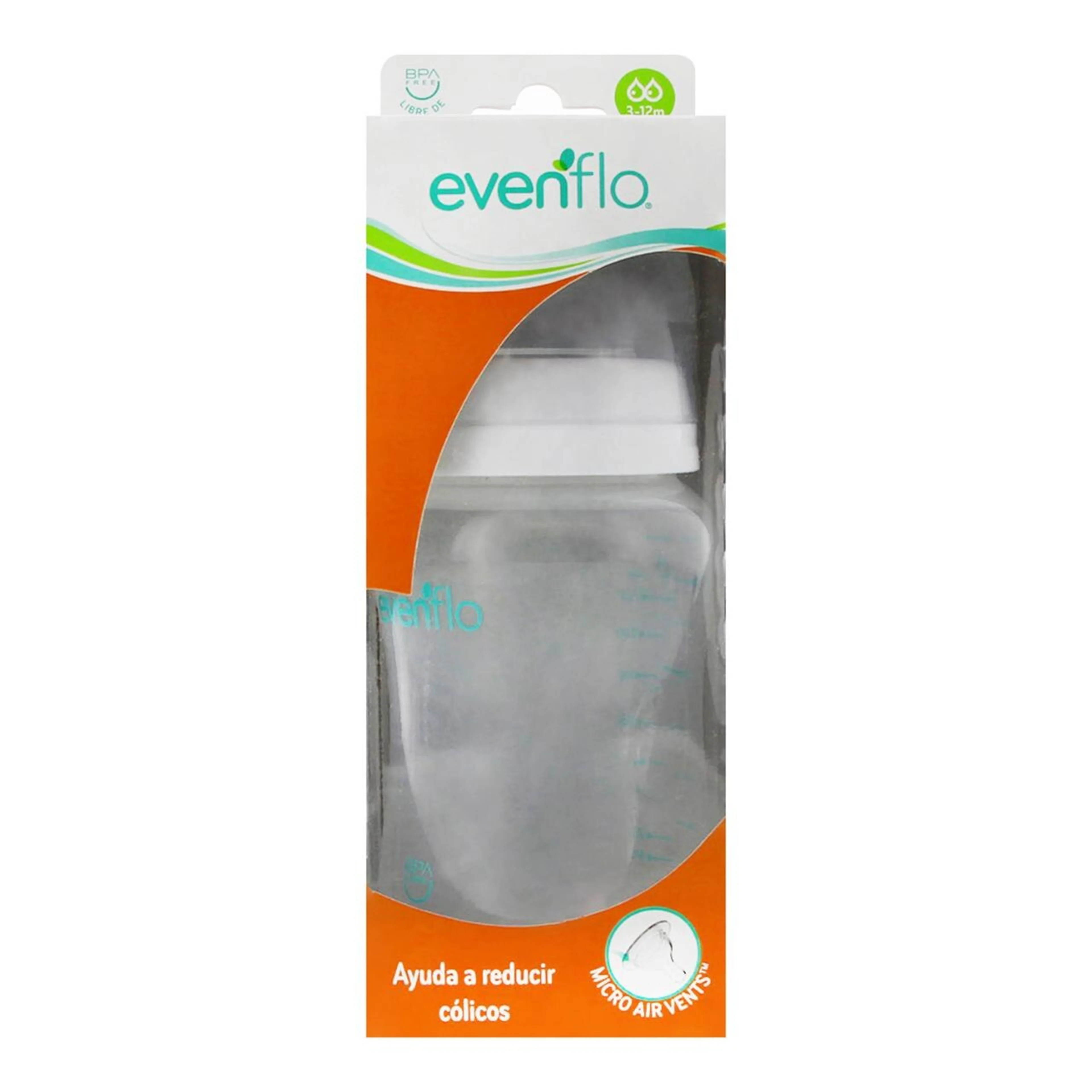 Evenflo Biberón De Cuello Ancho 3 A 6 Meses 9 Oz Con 1 Pieza