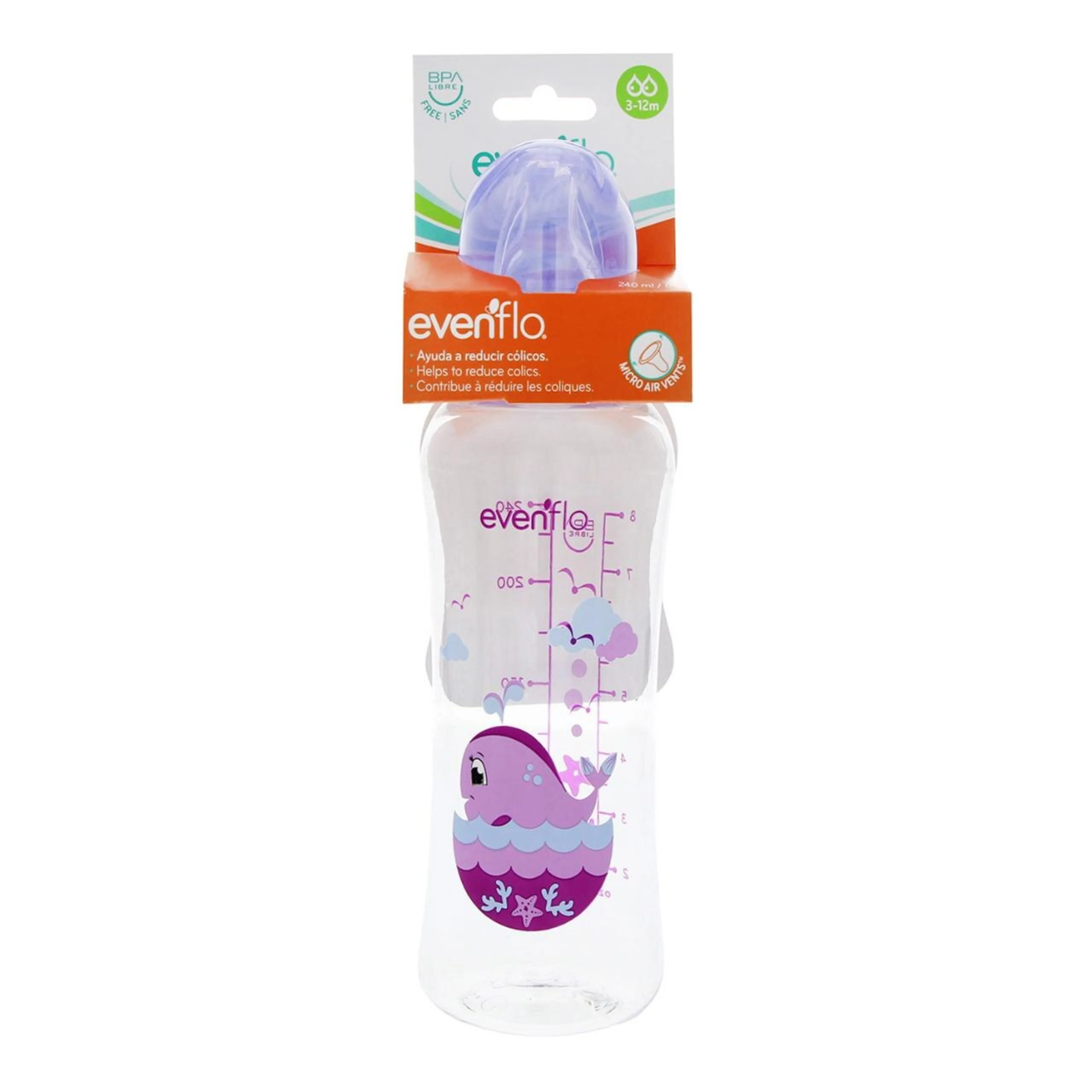 Evenflo Biberón Acuario 8 Oz Con 1 Pieza