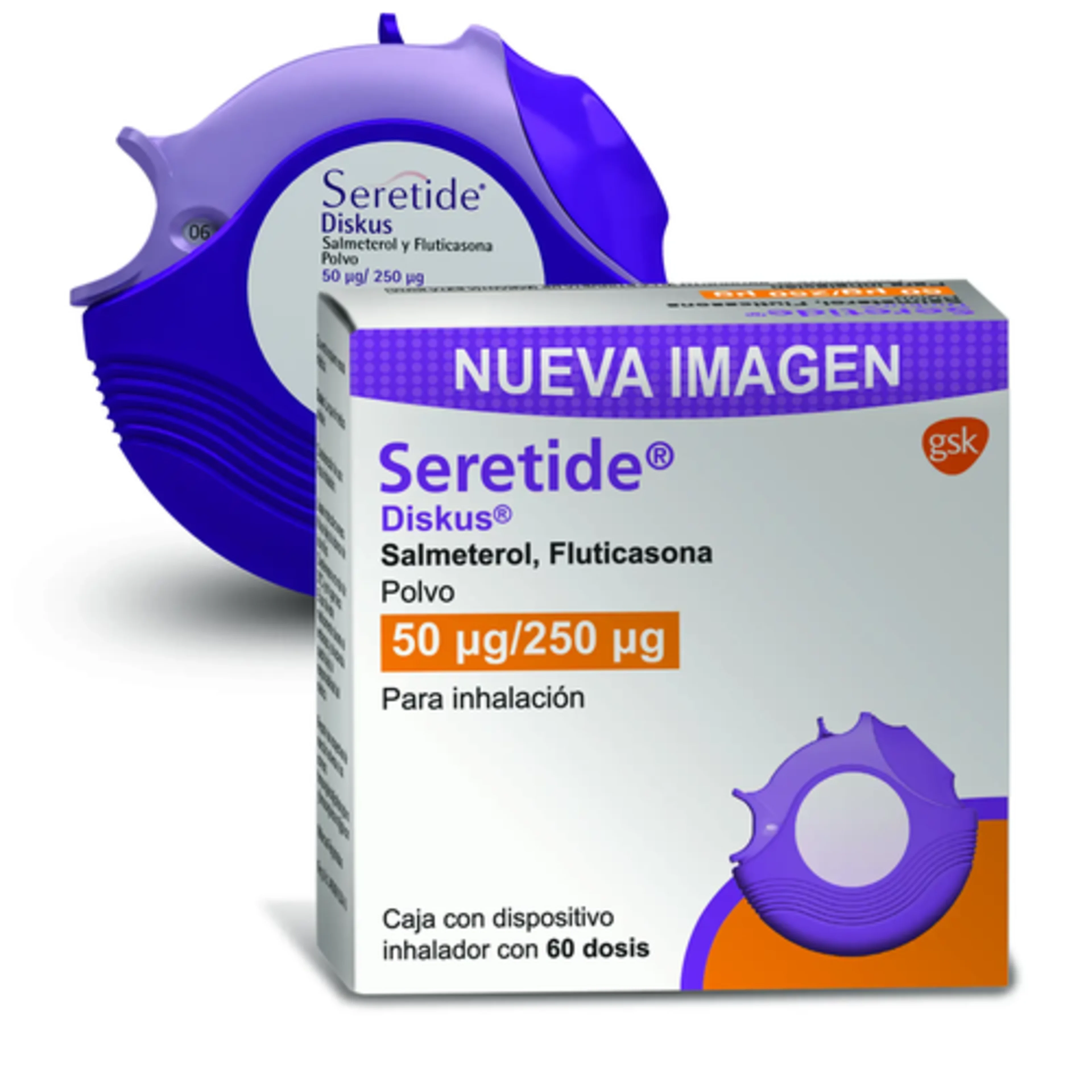 Seretide Diskus 50/250 Mcg Polvo Inhalador Con 60 Dosis