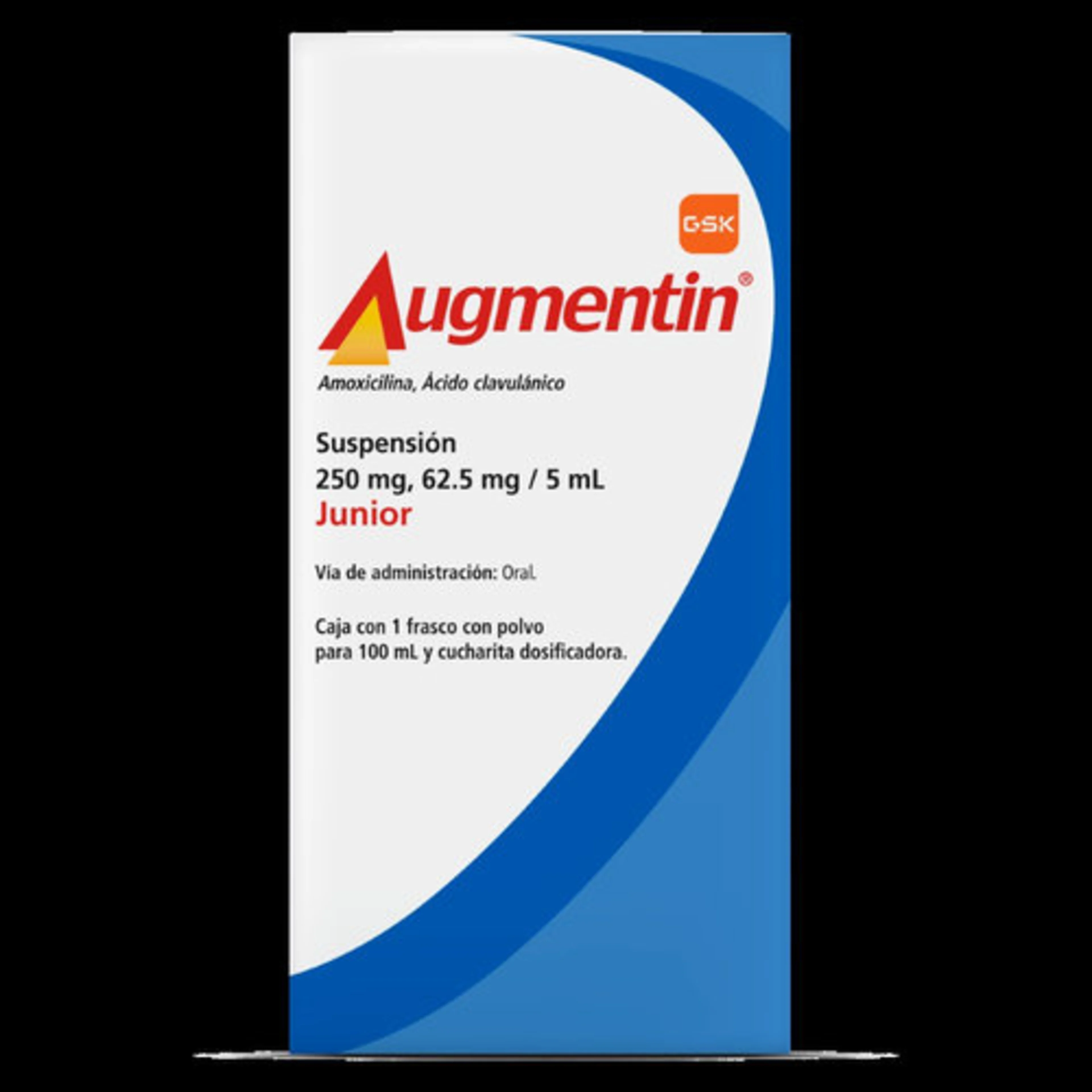 Augmentin Amoxicilina Ácido Clavulánico Junior 250 / 62.5 Mg / 5 Ml Suspensión Con 100 Ml