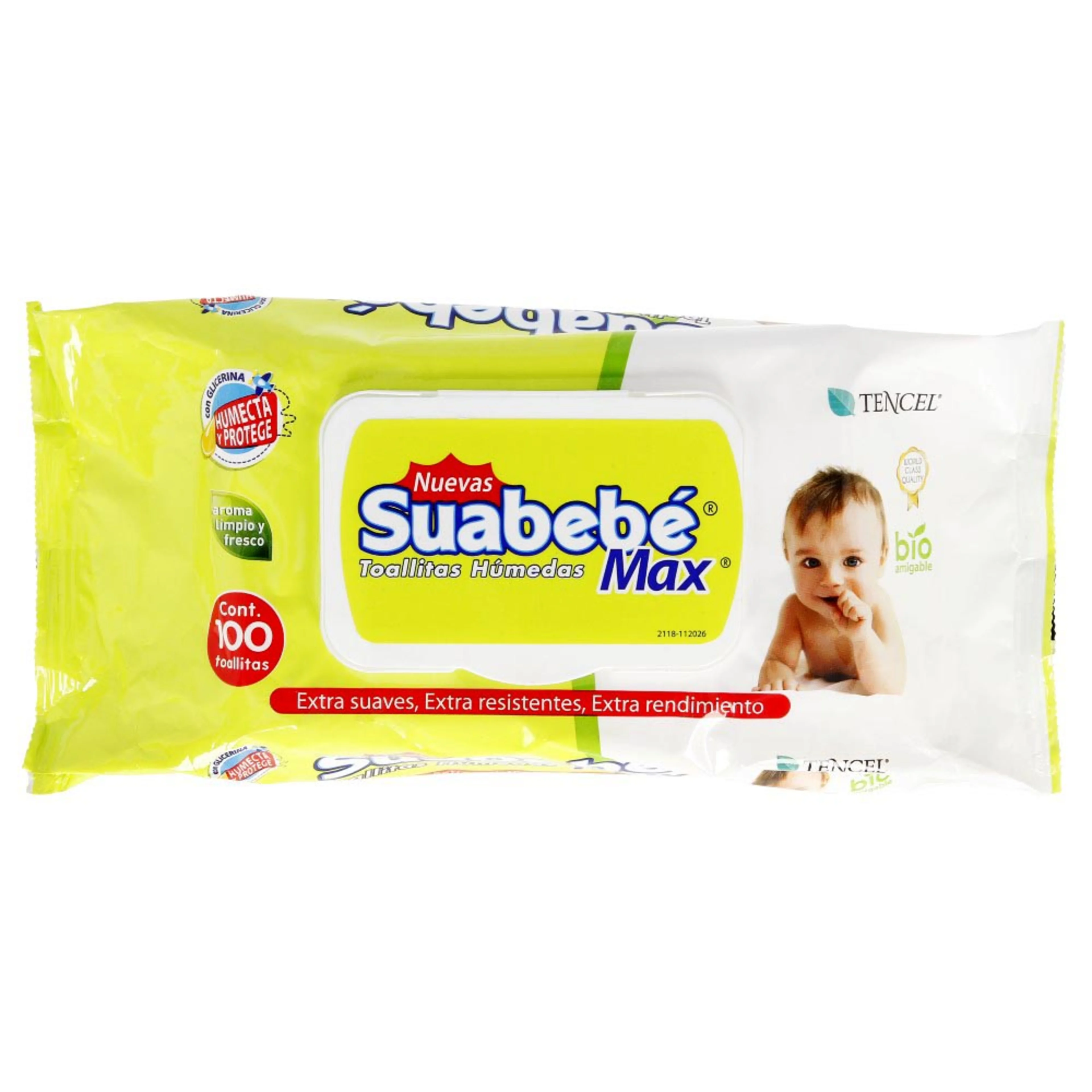 Toallitas húmedas suabebe max 1 paquete 100 piezas