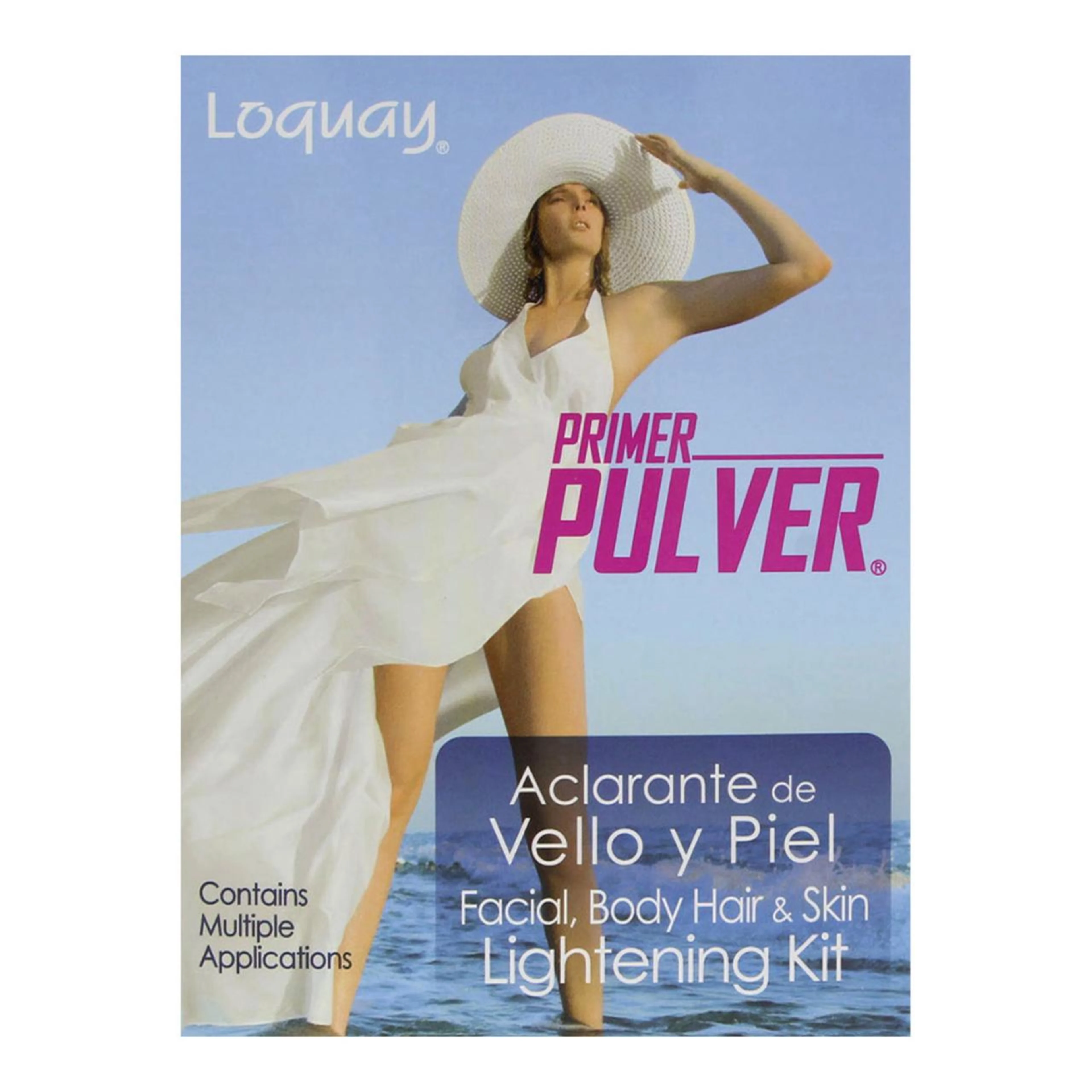 Aclarante primer pulver de vello y piel 4 pzas.