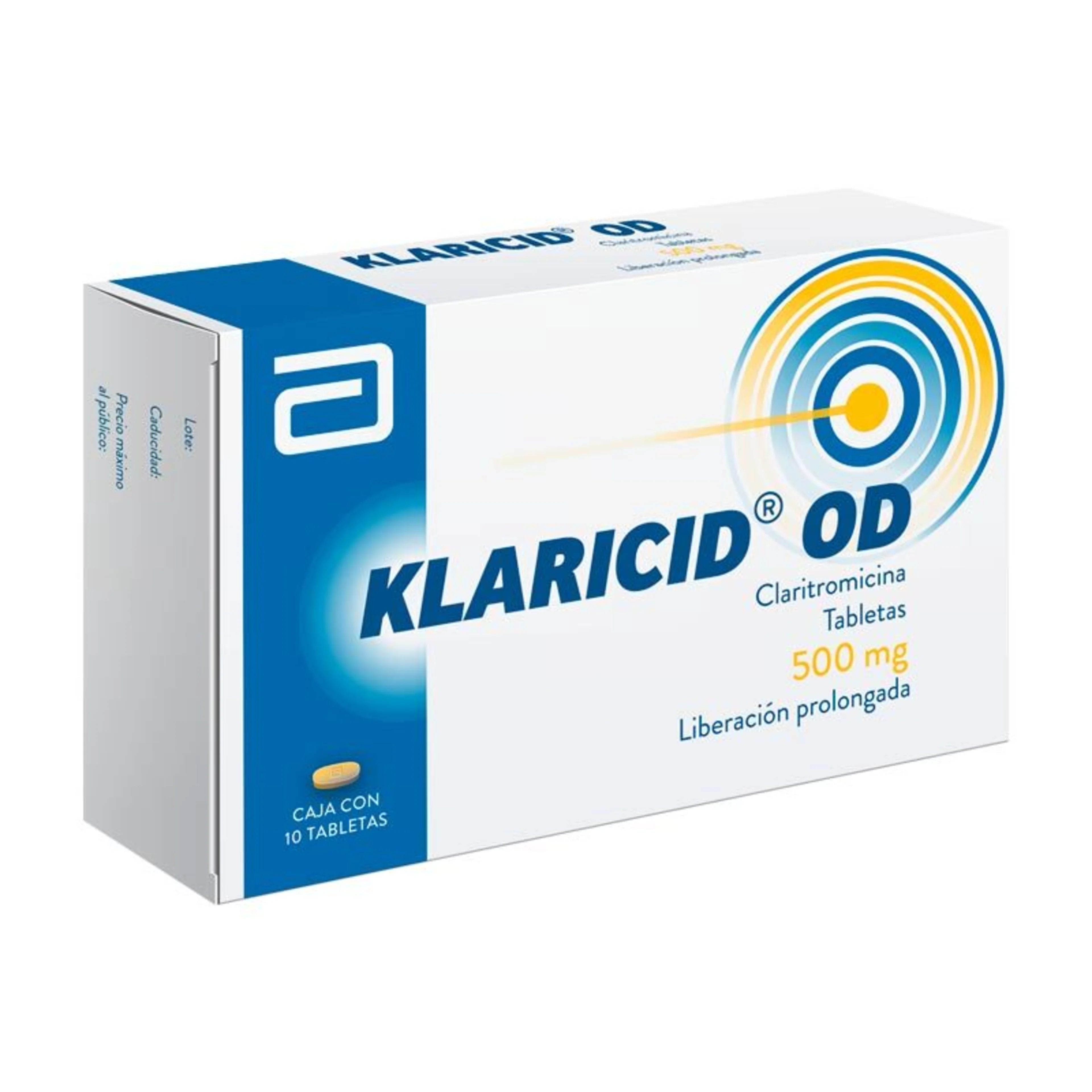 Klaricid Od Claritromicina 500 Mg Con 10 Tabletas