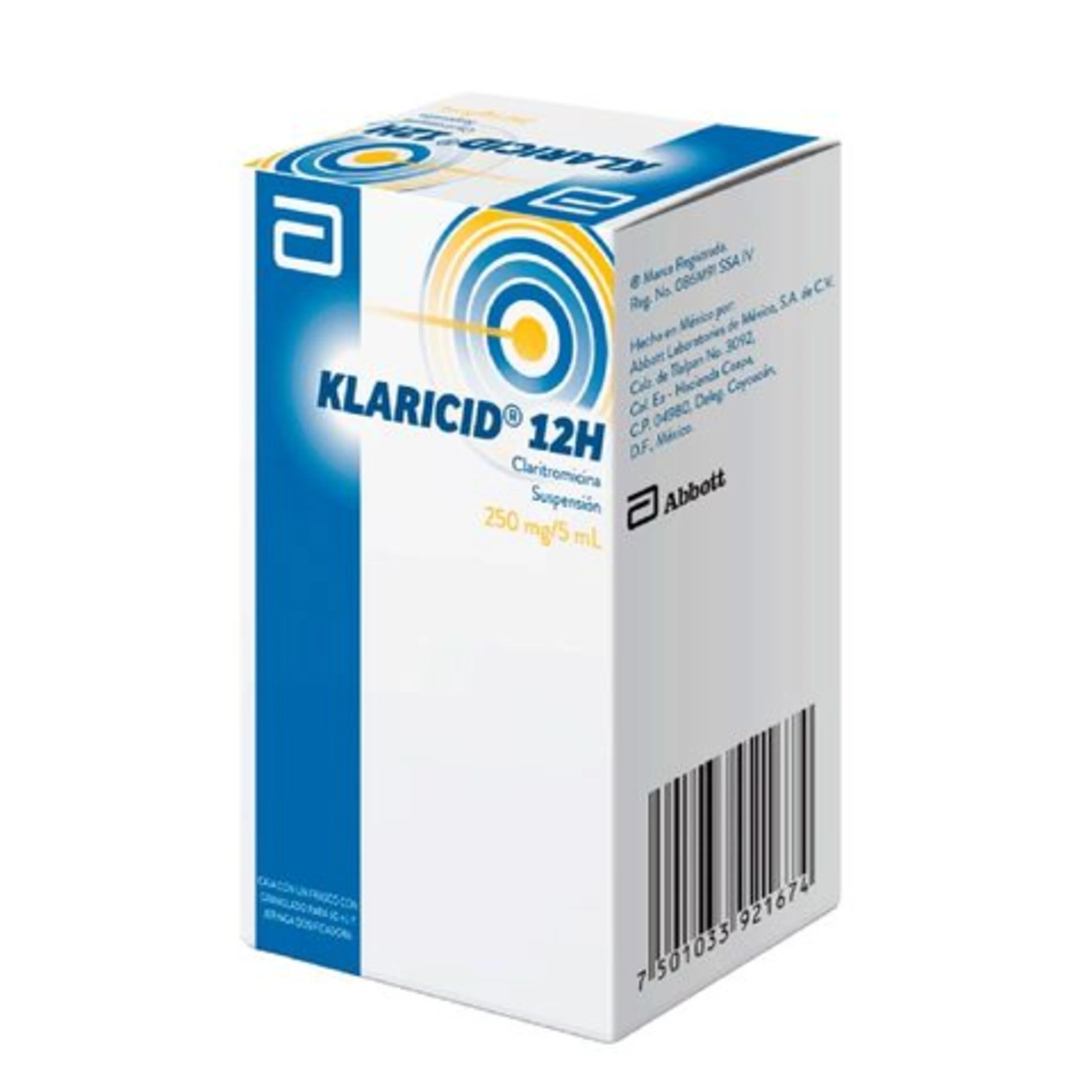 Klaricid Claritromicina 12 H 250 Mg Con 60 Ml Suspensión