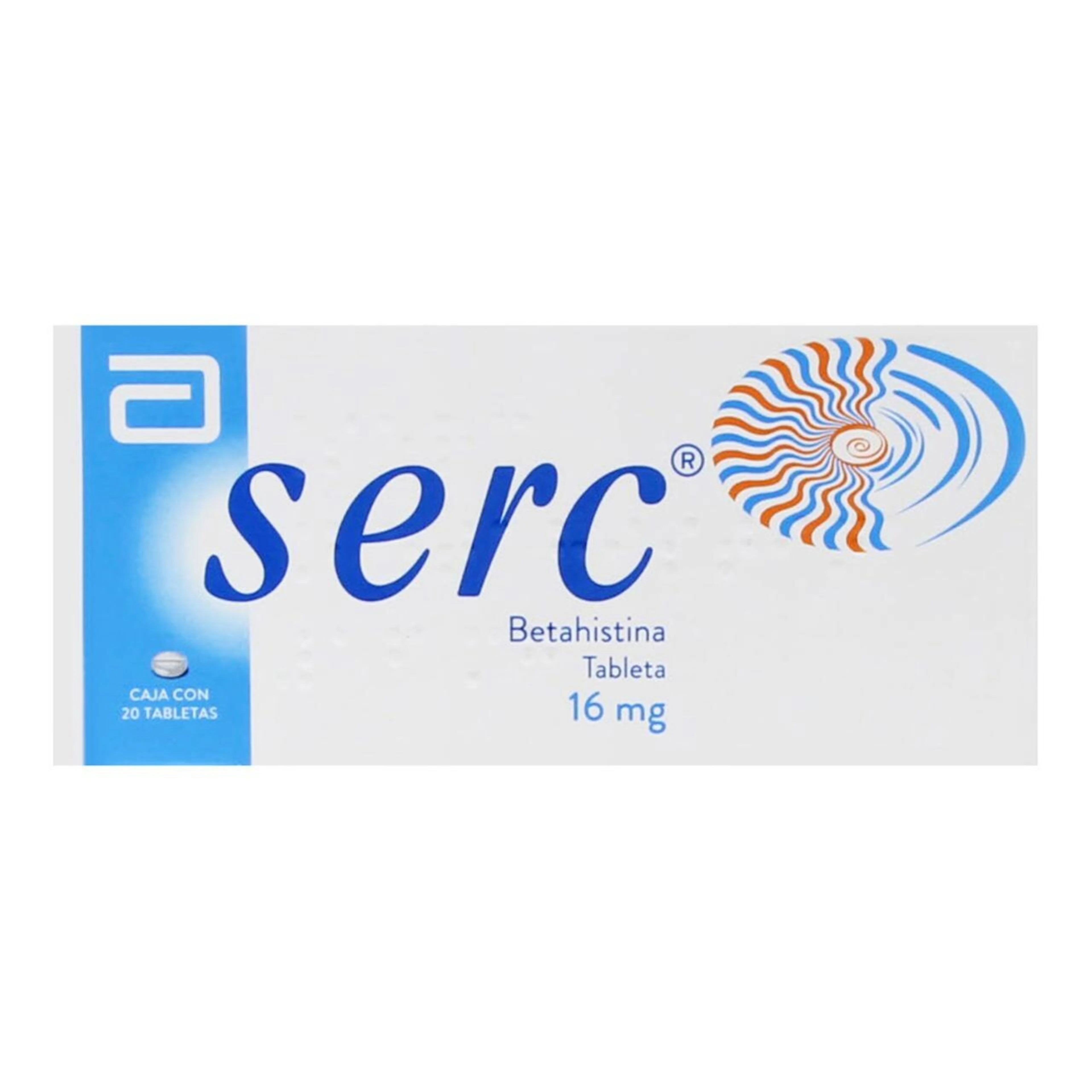 Serc 16 Mg Con 20 Tabletas
